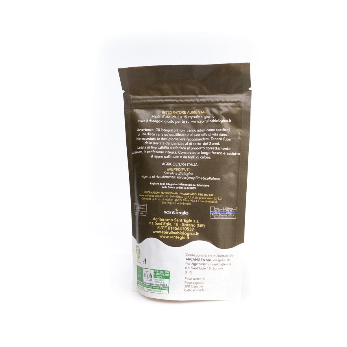 Spirulina biologica, 200 capsule da 500 mg - 31