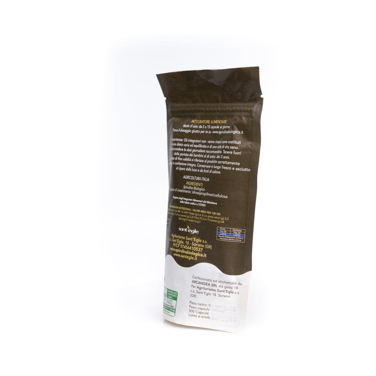 Spirulina biologica, 200 capsule da 500 mg - 34