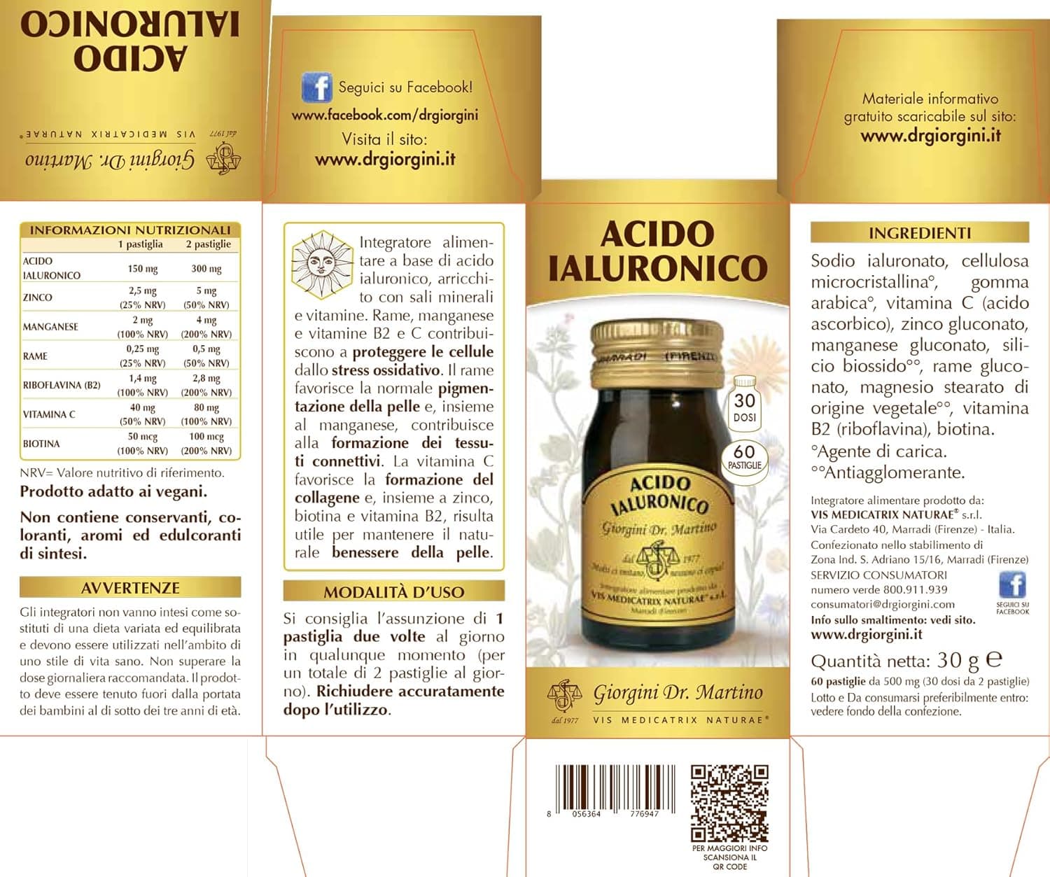 Acido Ialuronico  30 g - 2