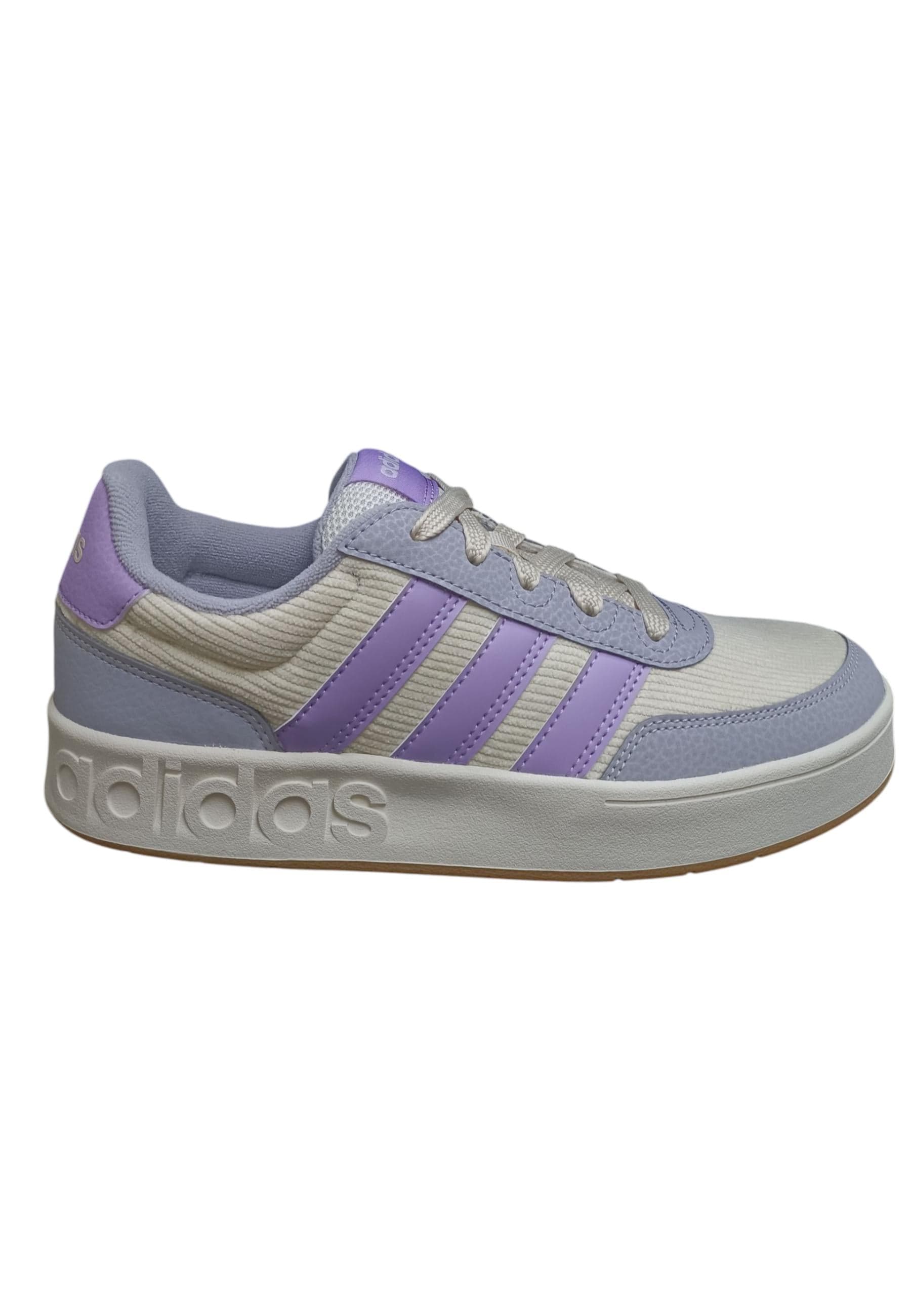 Scarpe sneakers Bambine e ragazze adidas rapid court  bianco-rosa-grigio velcro - 6