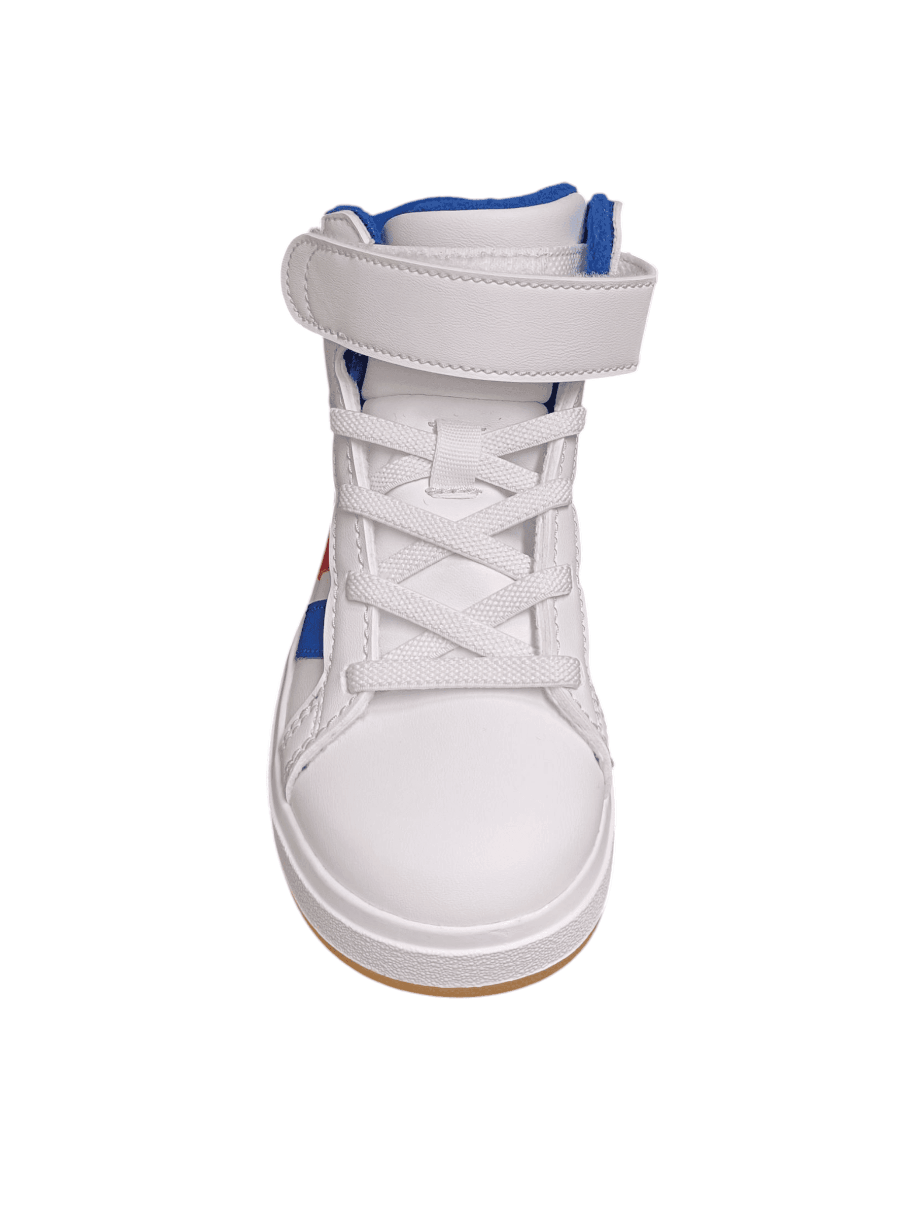 Scarpe snekears Bambini e ragazzi adidas GRAND COURT  bianco-rosso-blue laccio elastico e velcro in Ballerine Scarpetteria Gica - Trani, commercioVirtuoso.it