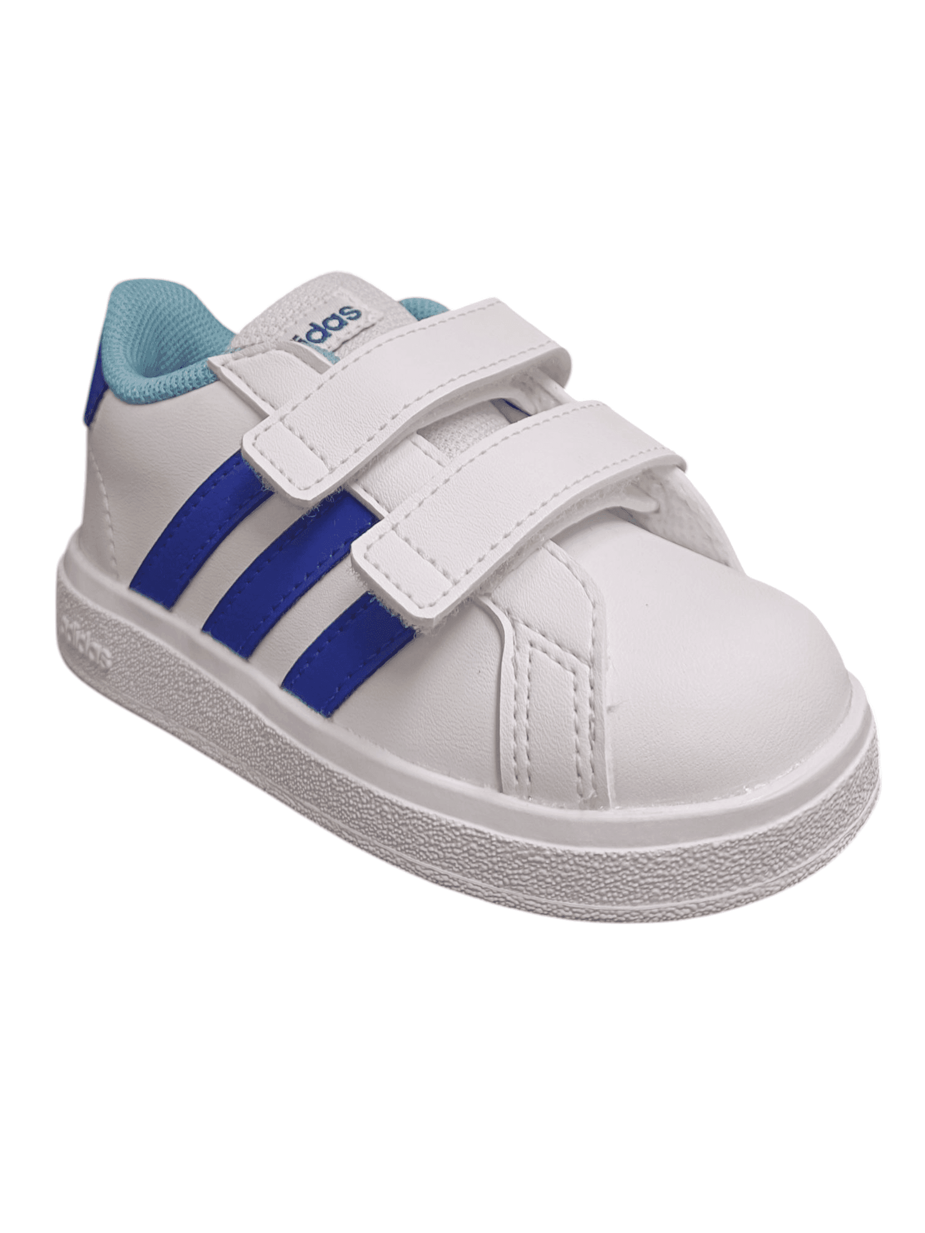 sarpe sneakers Bambini e ragazzi adidas GRAD COURT  bianco-blue velcro in Sneaker casual Scarpetteria Gica - Trani, commercioVirtuoso.it