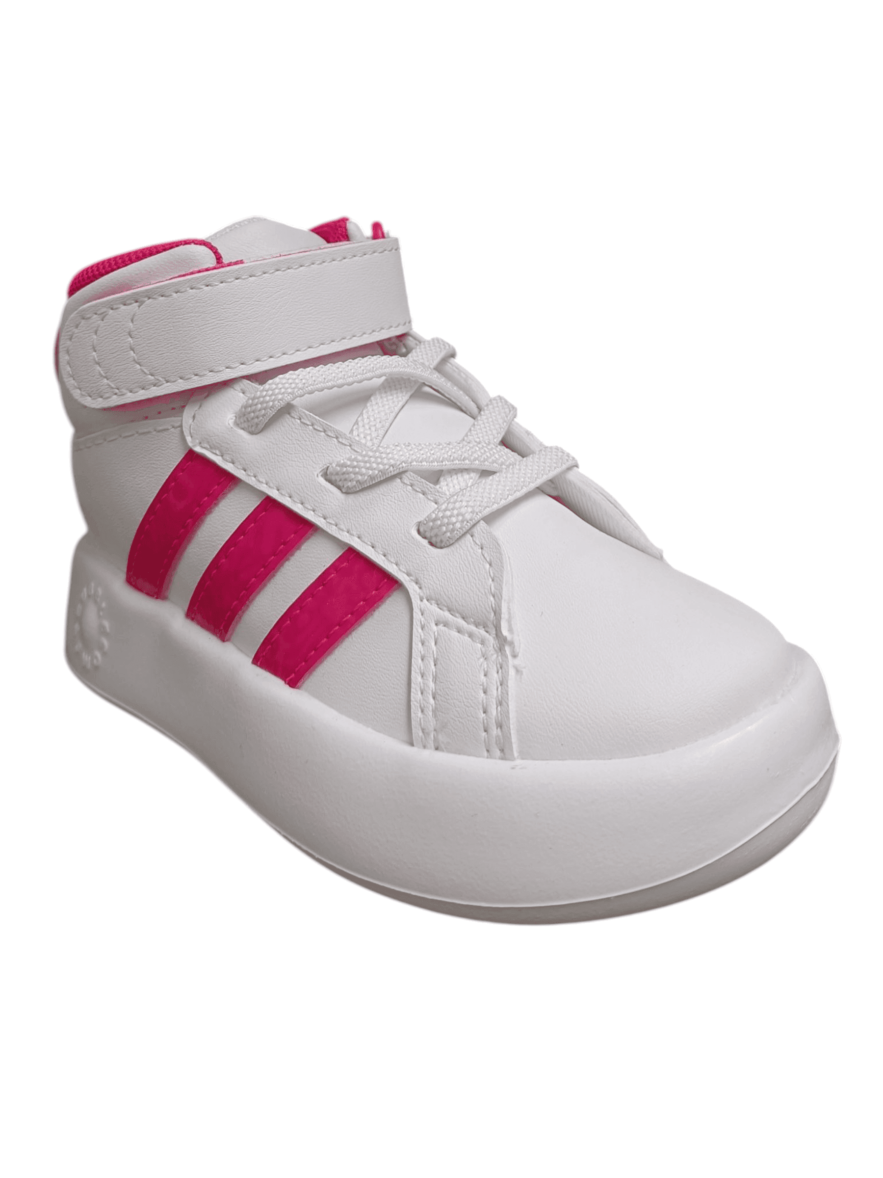 Scarpe sneakers Bambine adidas GRAND COURT  bianco-fuxja laccio elastico e velcro in Ballerine Scarpetteria Gica - Trani, commercioVirtuoso.it
