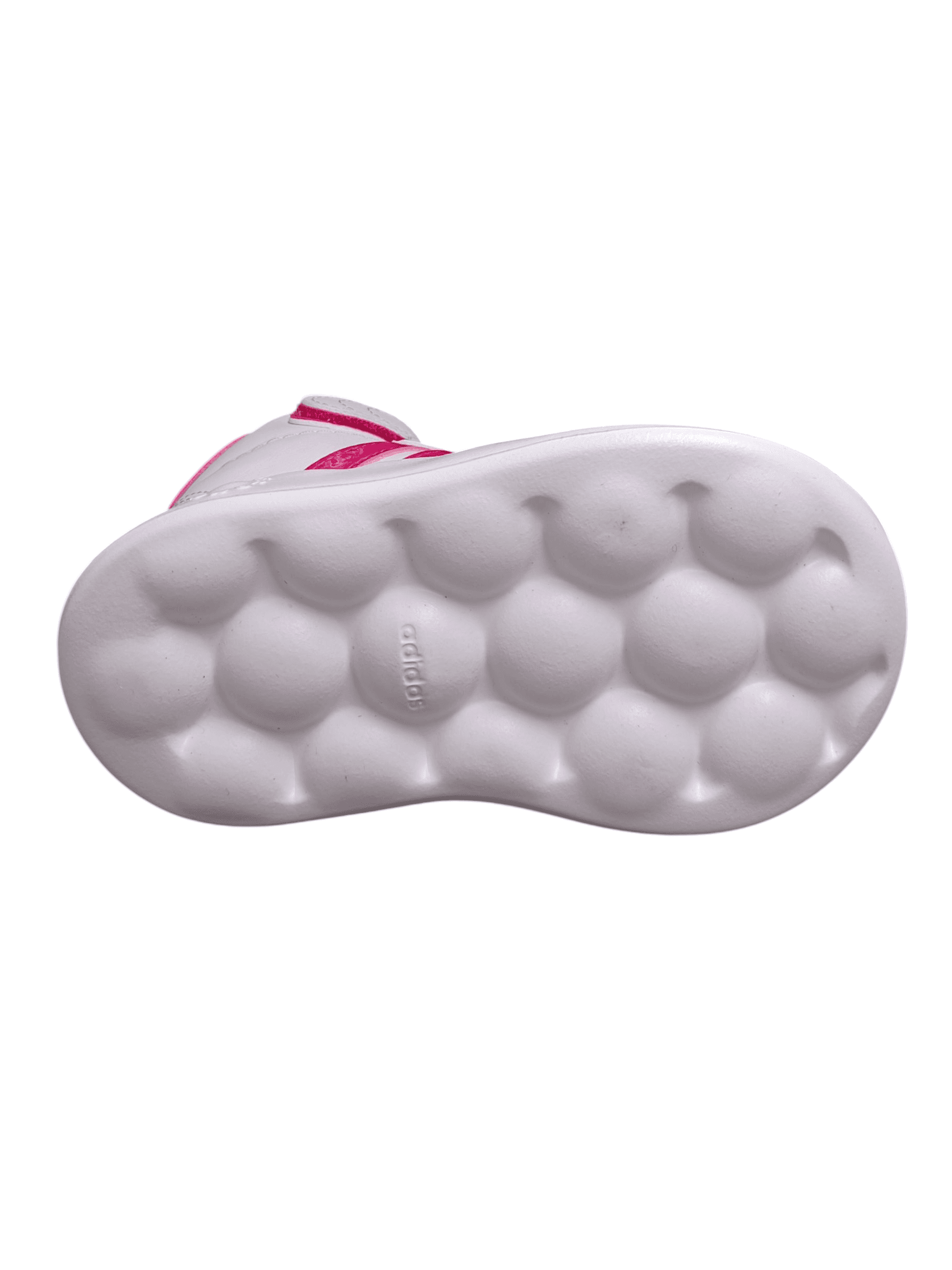 Scarpe sneakers Bambine adidas GRAND COURT  bianco-fuxja laccio elastico e velcro - 5