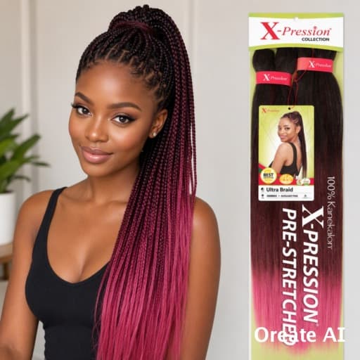X-PRESSION NIGERIA EXTENSION PER CAPELLI - ALLUNGAMENTO ARTIFICIALE (2PZ) IN ONE PER TRECCINE COLOUR # OM/CHERRY BLOSSOM - 2