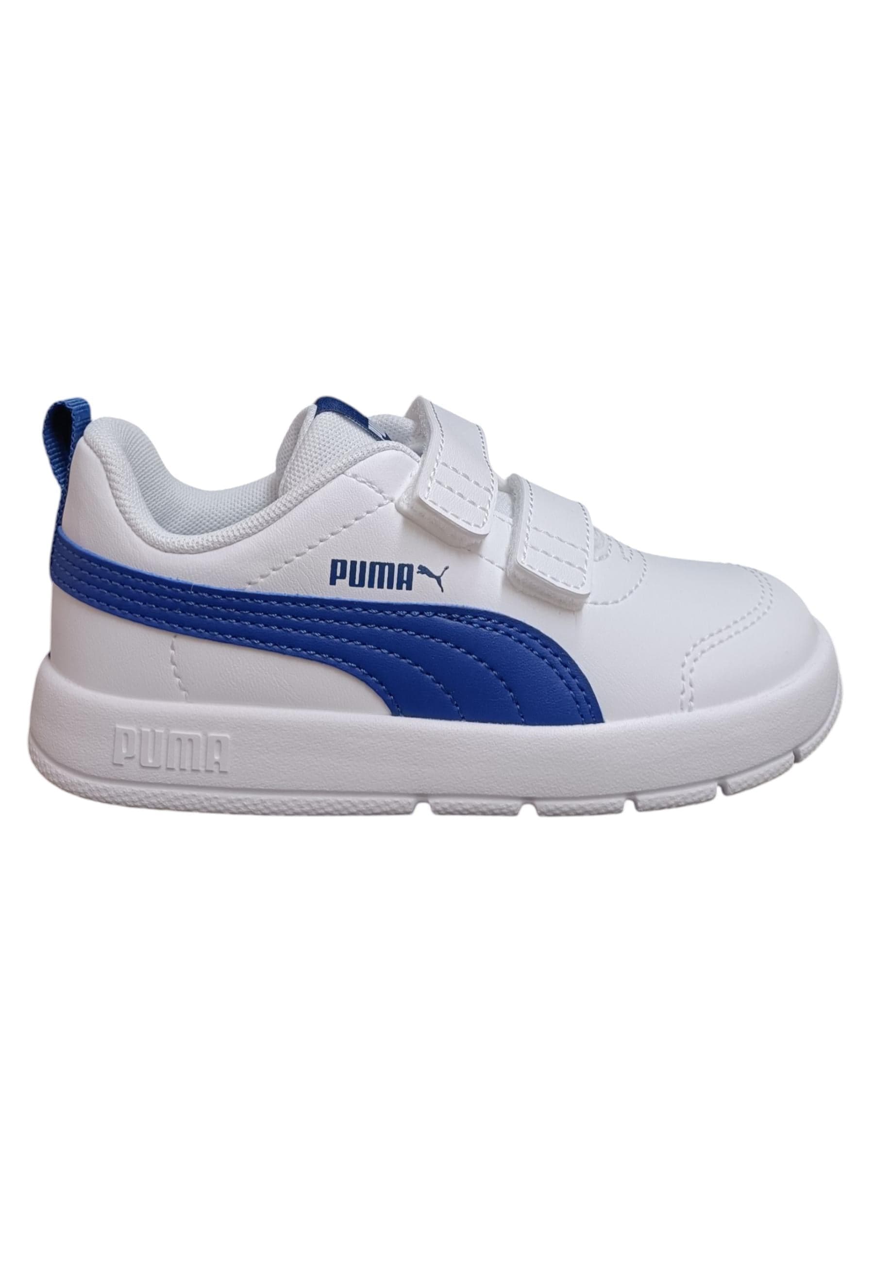 Scarpe sneakers Bambini e ragazzi PUMA COURTFLEX  bianco-blue laccio elastico e velcro in Ballerine Scarpetteria Gica - Trani, commercioVirtuoso.it