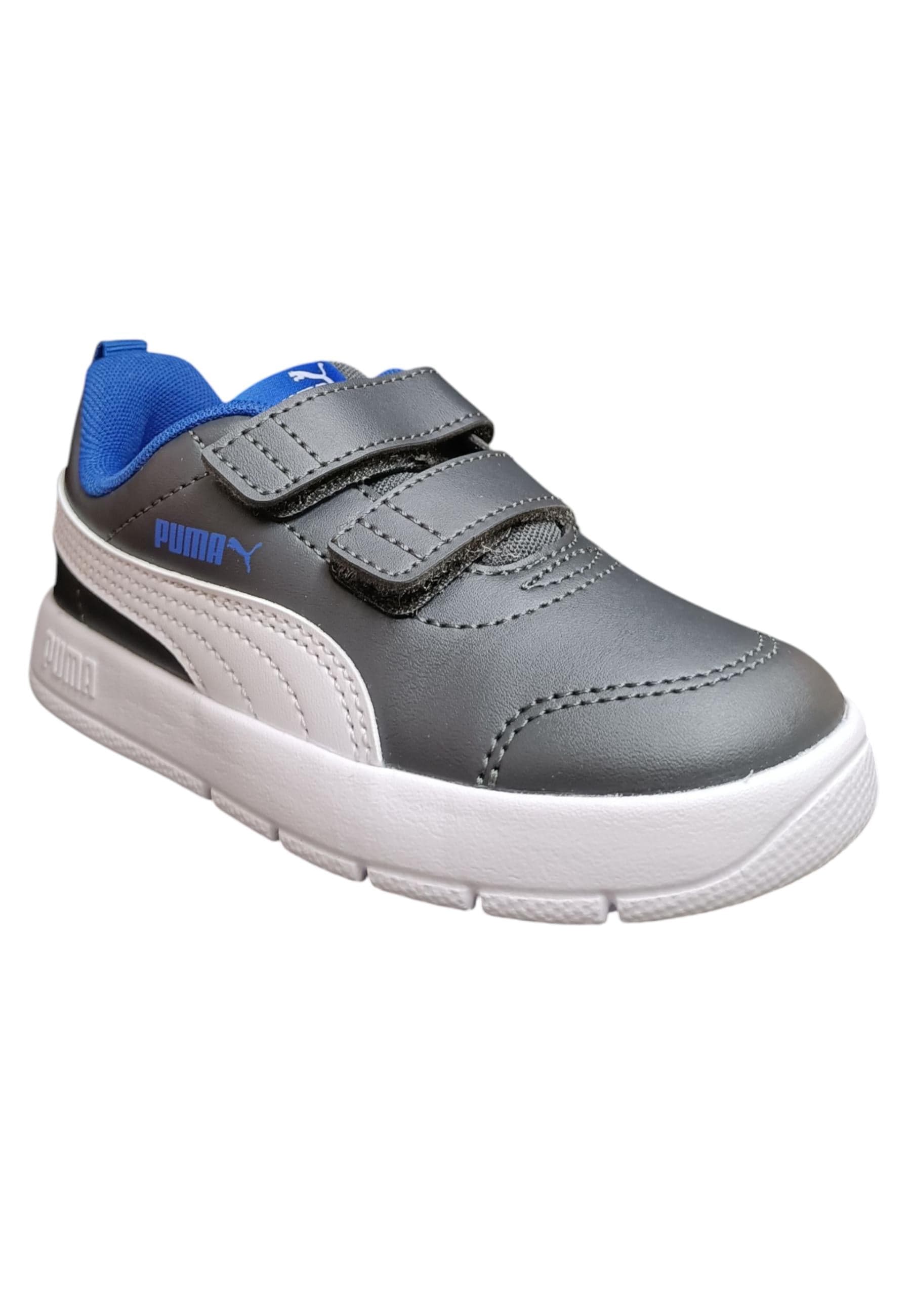 Scarpe sneakers Bambini e ragazzi PUMA COURTFLEX  nero-bianco-blue laccio elastico e velcro in Ballerine Scarpetteria Gica - Trani, commercioVirtuoso.it