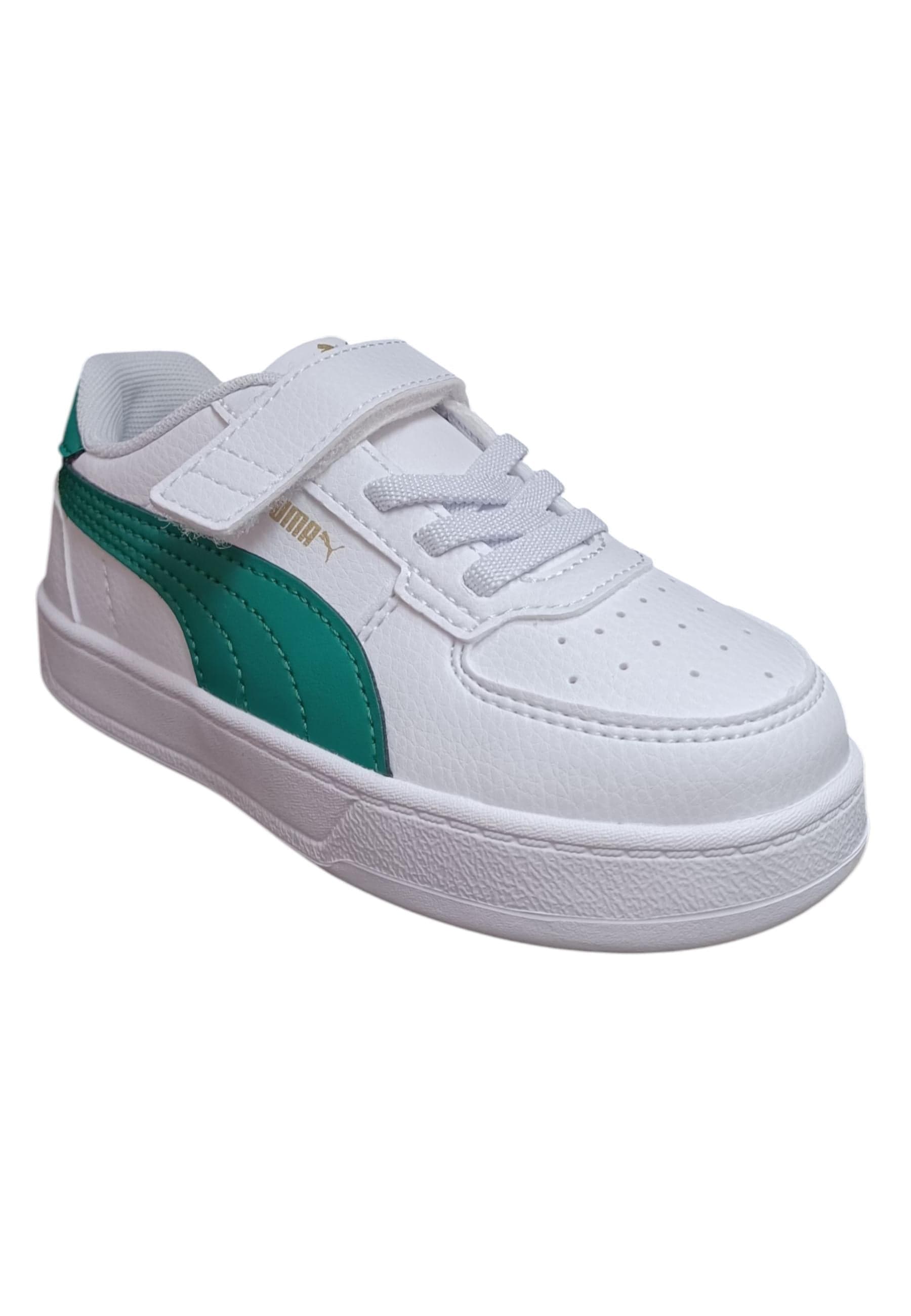 sarpe sneakers Bambini e ragazzi PUMA CAVEN  bianco-verdone laccio elastico e velcro in Sneaker casual Scarpetteria Gica - Trani, commercioVirtuoso.it