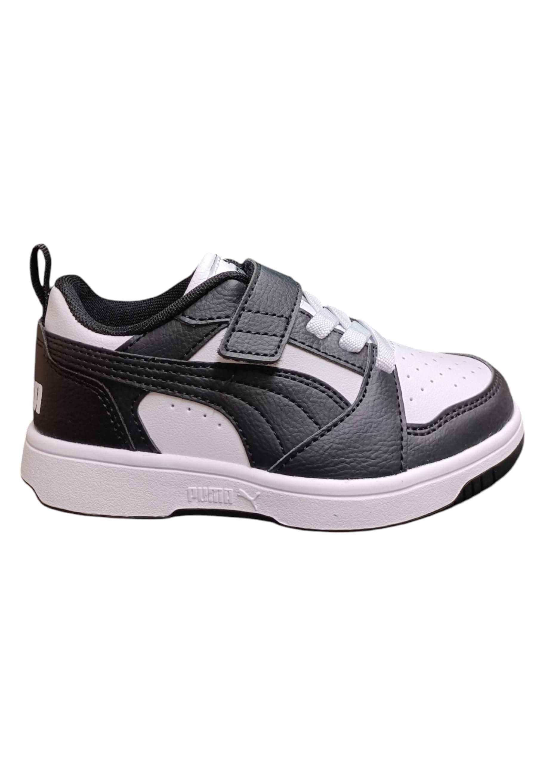 Scarpe sneakers Bambini e ragazzi PUMA REBOUND  nero-bianco laccio elastico e velcro in Ballerine Scarpetteria Gica - Trani, commercioVirtuoso.it