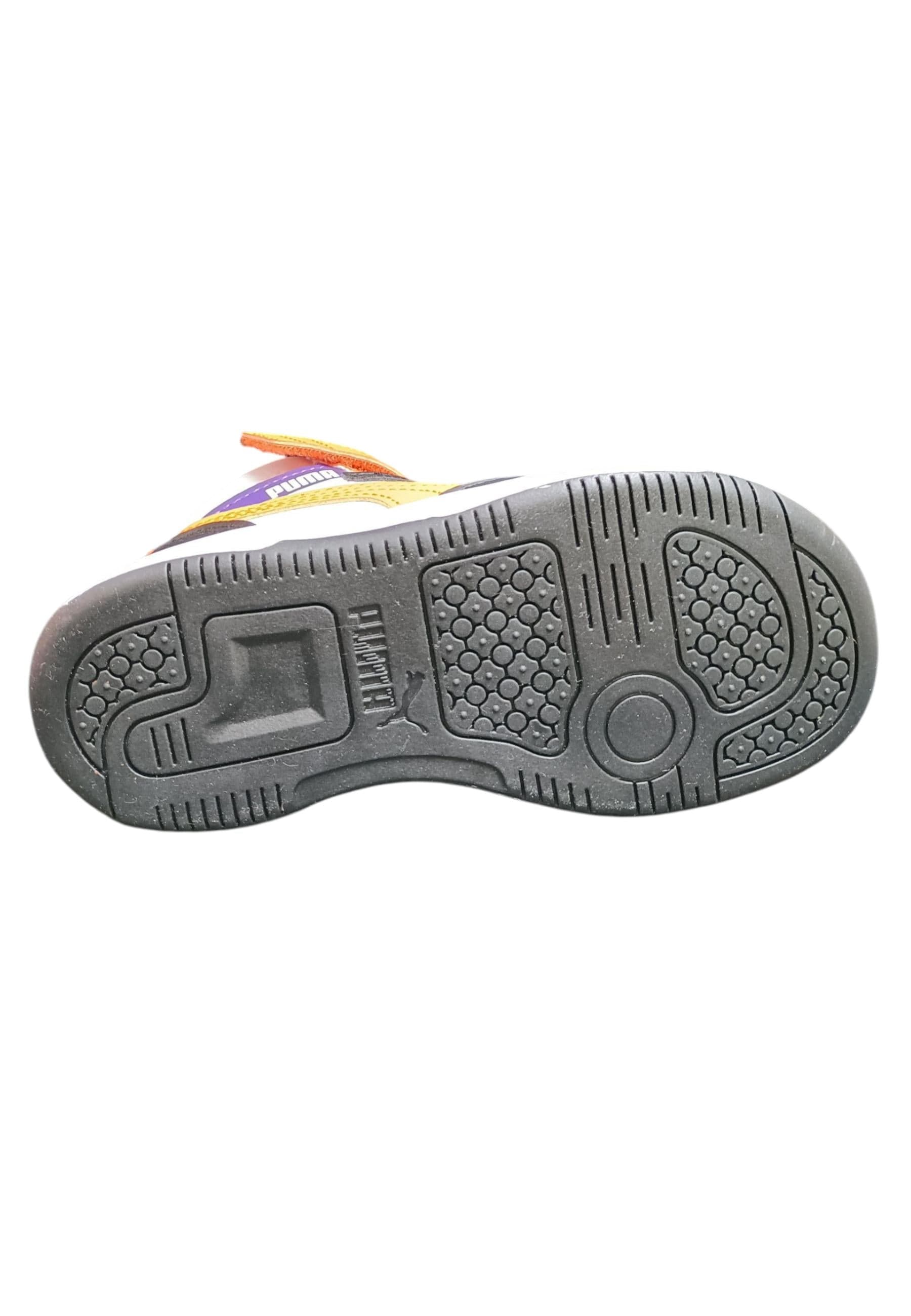 sarpe sneakers Bambine e ragazze PUMA REBOUND  bianco-nero-fuxja-arancione laccio elastico e velcro in Sneaker casual Scarpetteria Gica - Trani, commercioVirtuoso.it