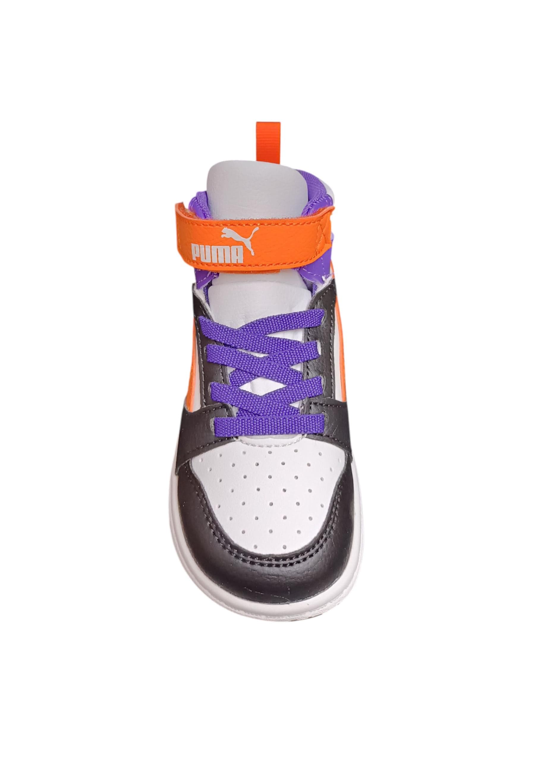 sarpe sneakers Bambine e ragazze PUMA REBOUND  bianco-nero-fuxja-arancione laccio elastico e velcro in Sneaker casual Scarpetteria Gica - Trani, commercioVirtuoso.it