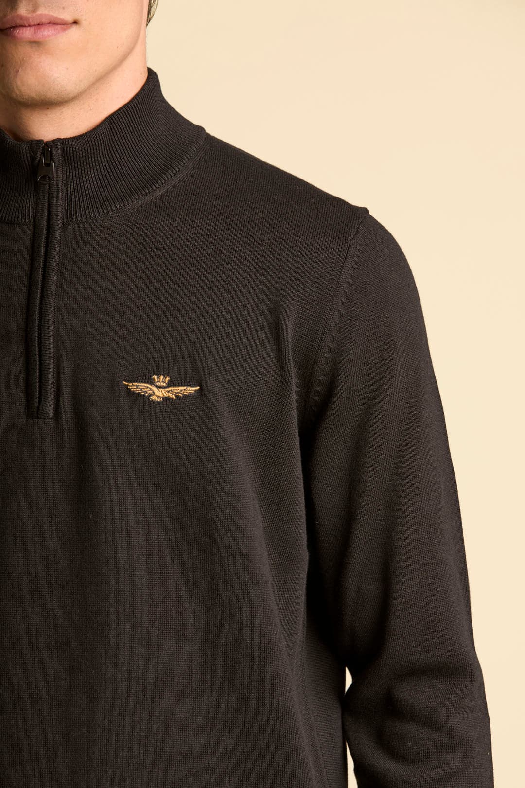 Aeronautica Militare Maglia uomo in cotone mezza zip in Maglioni Broadway Red - Barletta, commercioVirtuoso.it