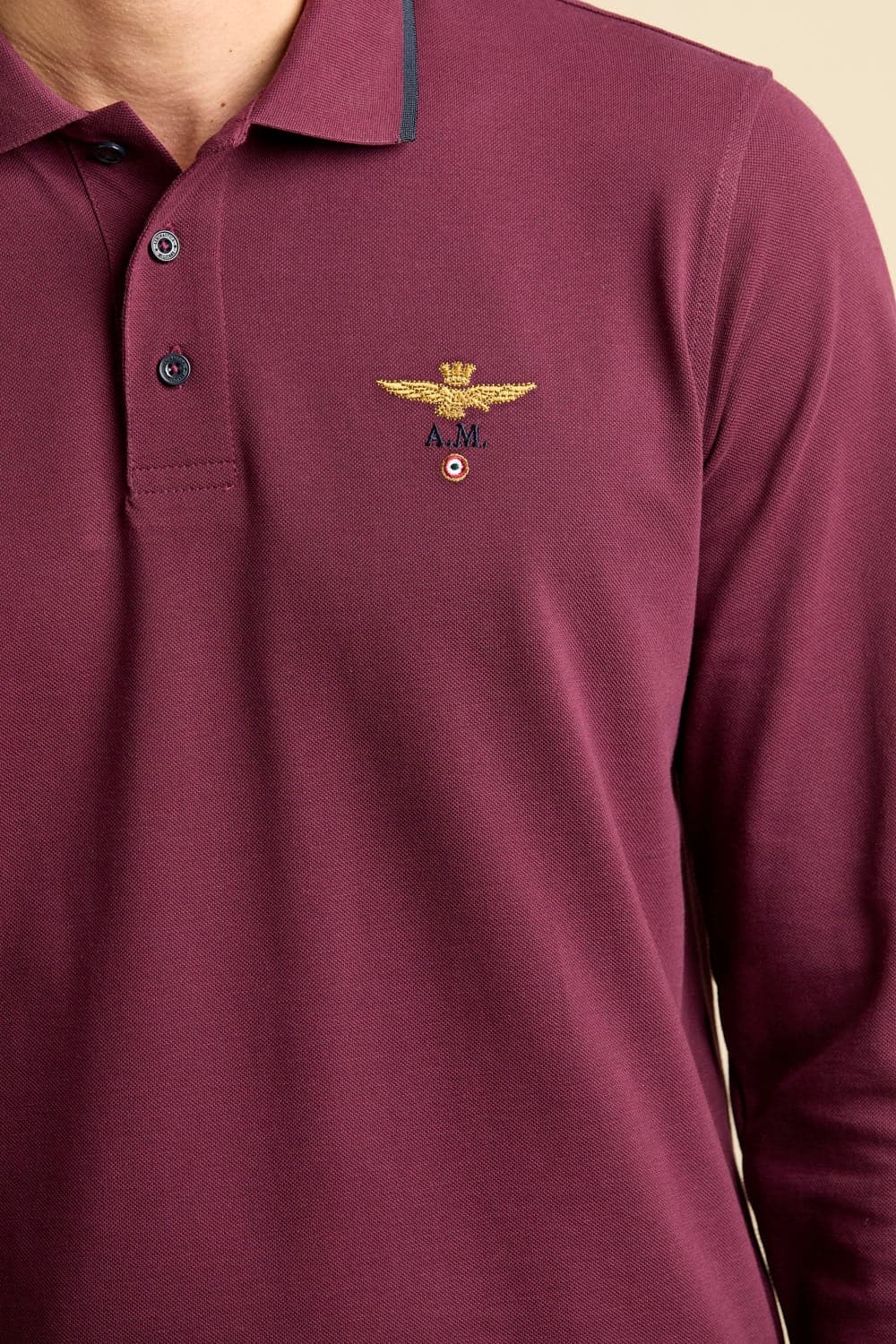 Aeronautica Militare Polo manica lunga in Polo Broadway Red - Barletta, commercioVirtuoso.it