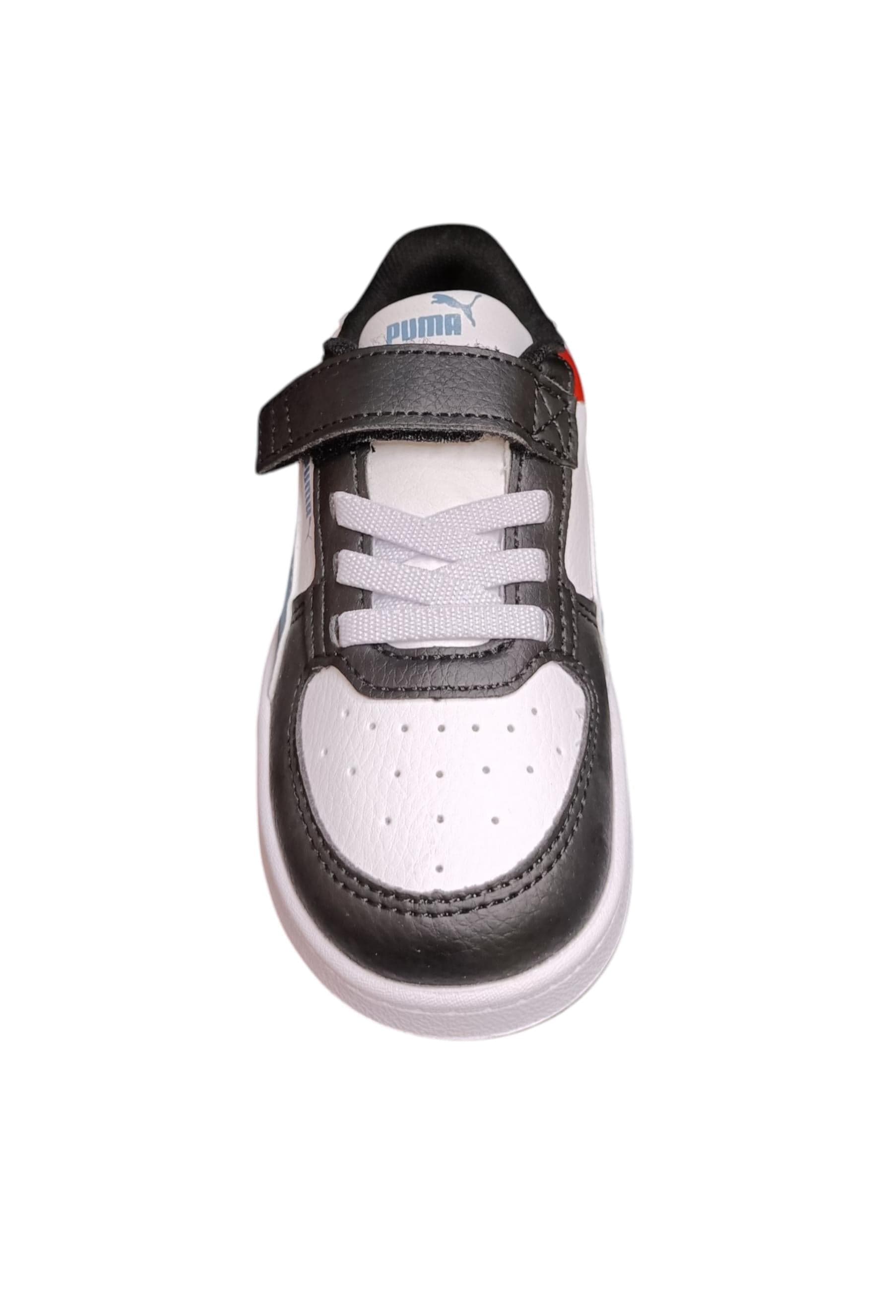 Scarpe sneakers Bambini e ragazzi PUMA CAVEN nero-arancione-celeste laccio elastico e velcro in Ballerine Scarpetteria Gica - Trani, commercioVirtuoso.it