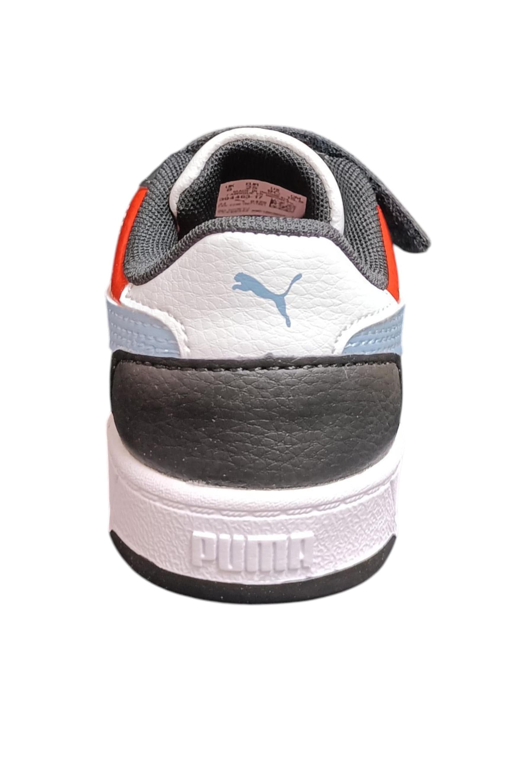 Scarpe sneakers Bambini e ragazzi PUMA CAVEN nero-arancione-celeste laccio elastico e velcro in Ballerine Scarpetteria Gica - Trani, commercioVirtuoso.it