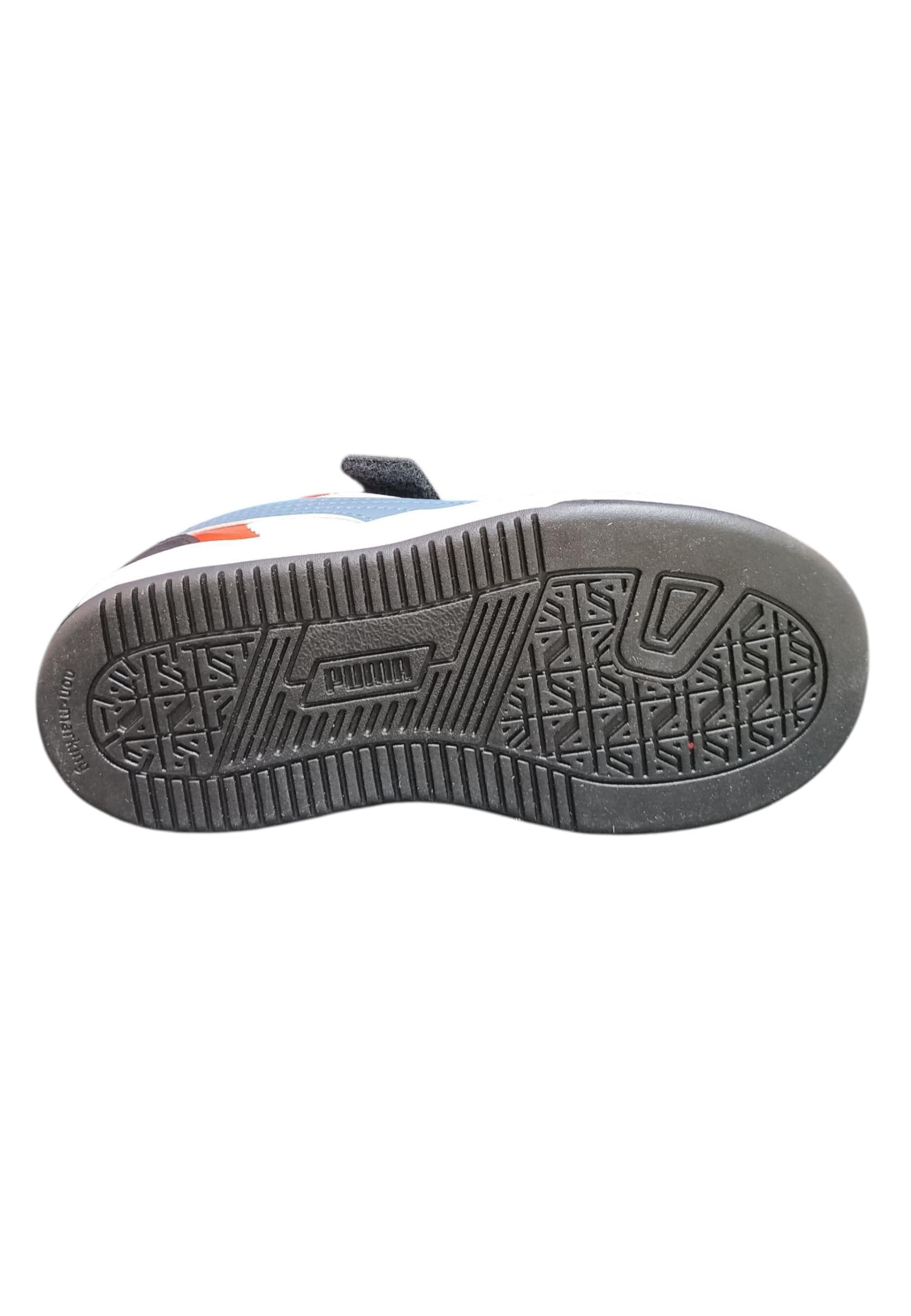 Scarpe sneakers Bambini e ragazzi PUMA CAVEN nero-arancione-celeste laccio elastico e velcro in Ballerine Scarpetteria Gica - Trani, commercioVirtuoso.it