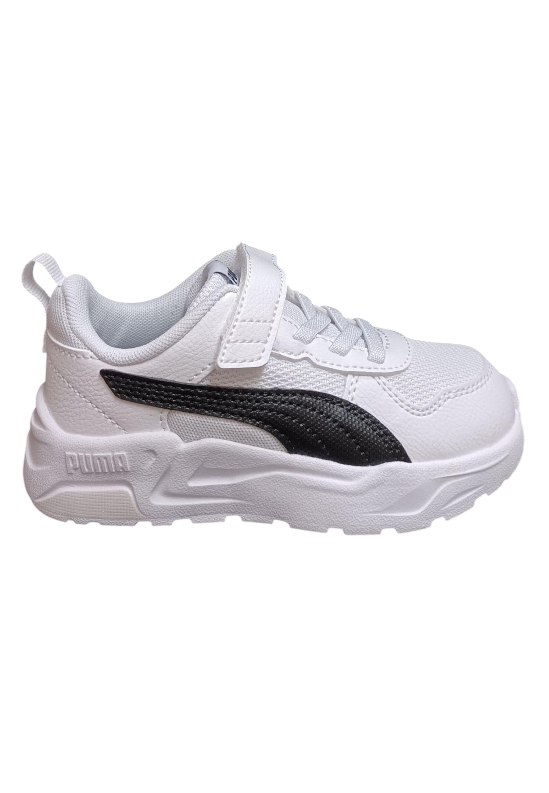 sarpe sneakers Bambini e ragazzi PUMA TRINITY  bianco-nero laccio elastico e velcro - 12