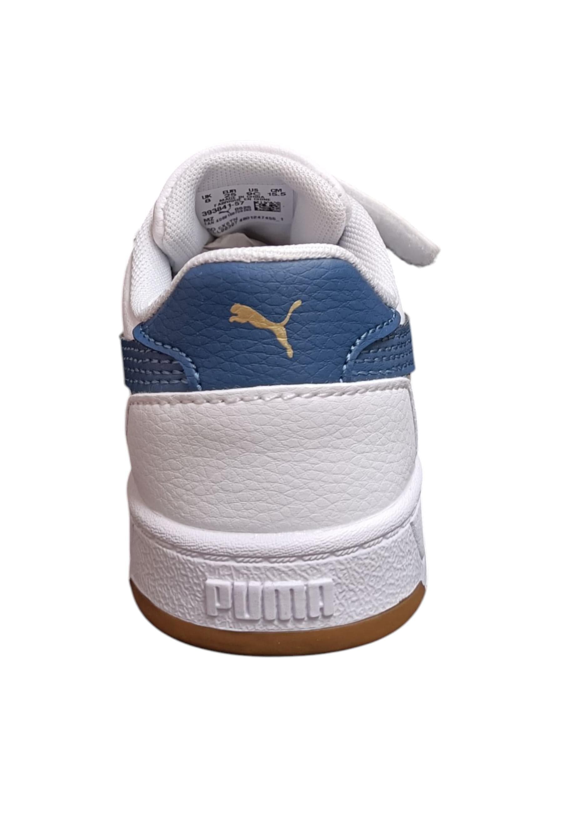 sarpe sneakers Bambini e ragazzi PUMA CAVEN  bianco-blue laccio elastico e velcro in Sneaker casual Scarpetteria Gica - Trani, commercioVirtuoso.it