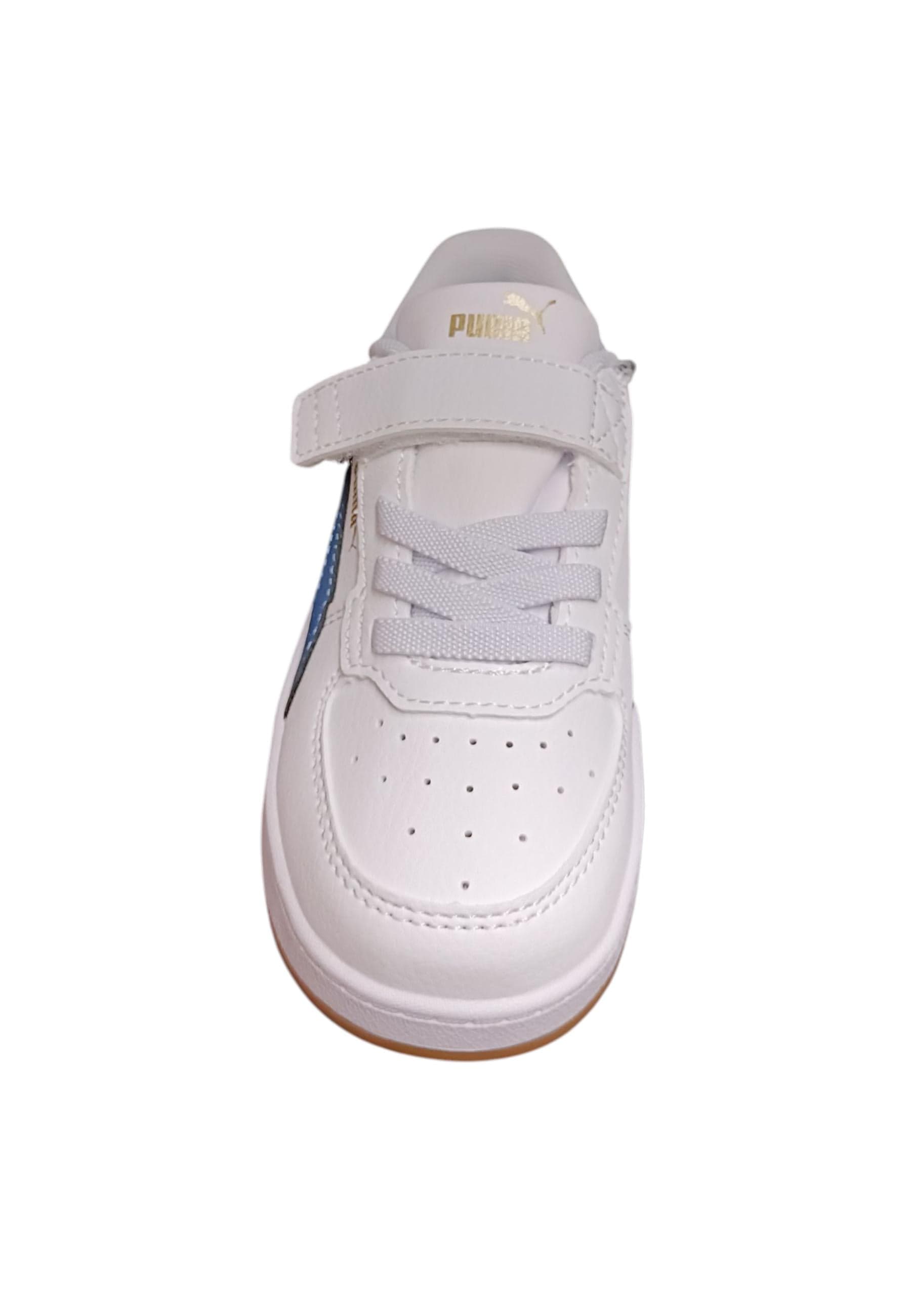 sarpe sneakers Bambini e ragazzi PUMA CAVEN  bianco-blue laccio elastico e velcro in Sneaker casual Scarpetteria Gica - Trani, commercioVirtuoso.it