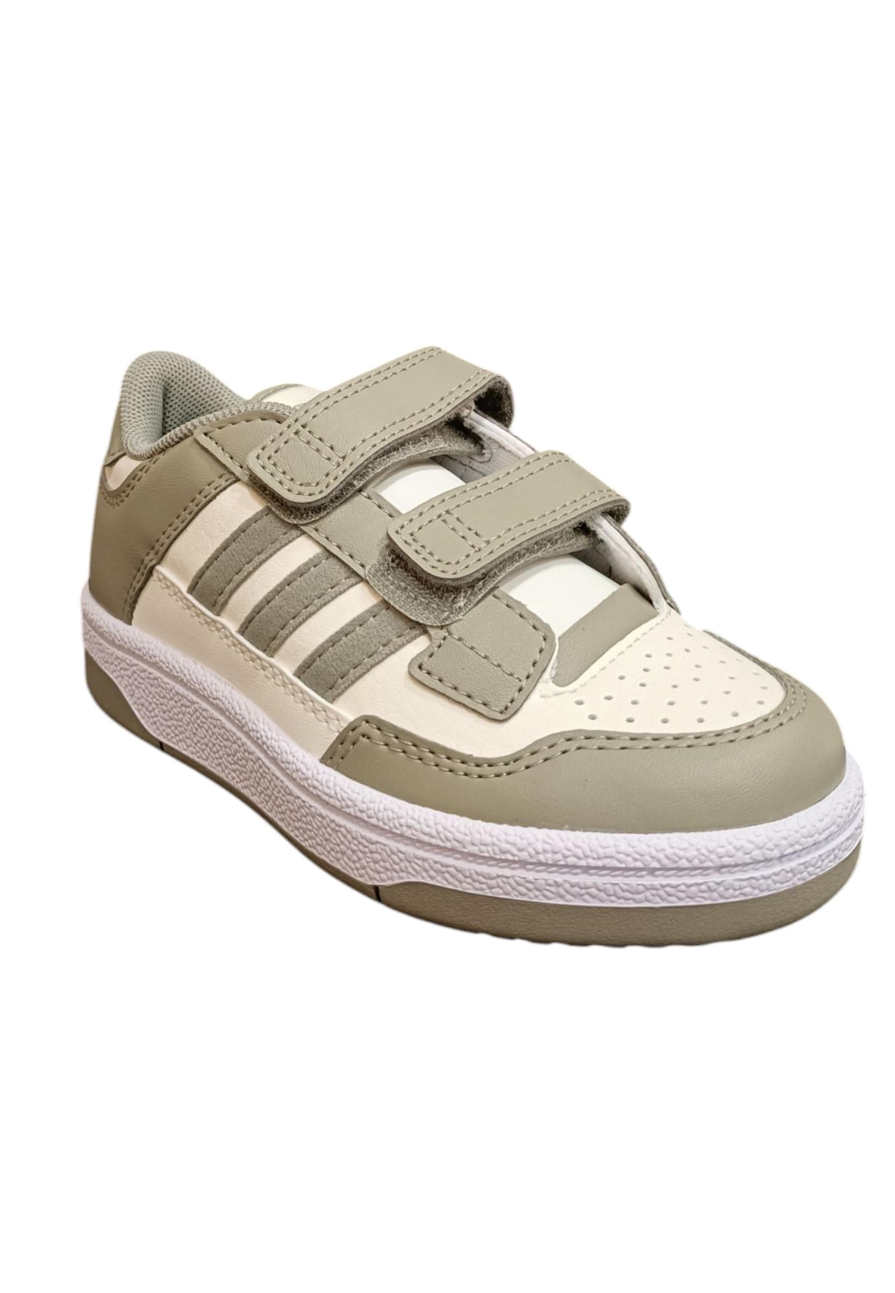 Scarpe sneakers Bambini e ragazzi adidas rapid court  grigio-bianco velcro in Ballerine Scarpetteria Gica - Trani, commercioVirtuoso.it