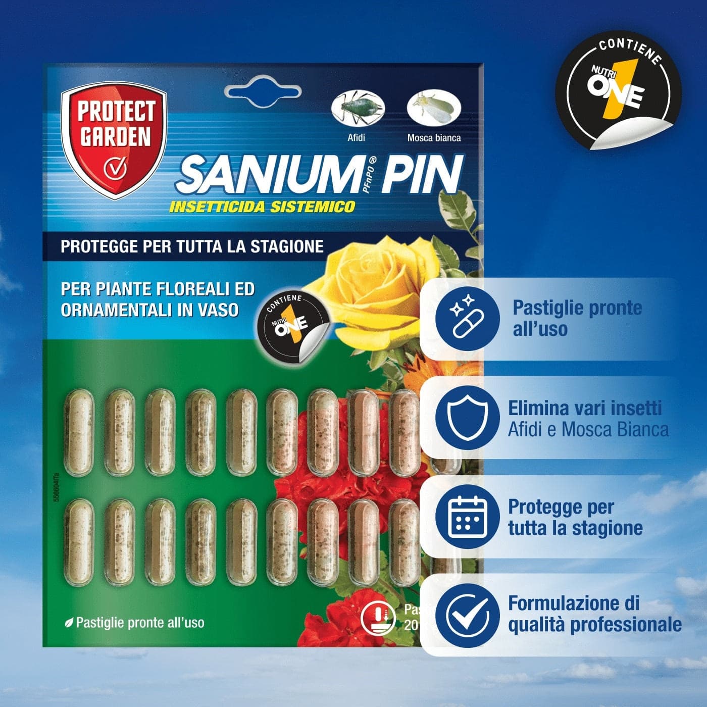 Sanium Pin PFnPO 20 Pastiglie Insetticida Sistemico per la Protezione delle Piante SBM - 3