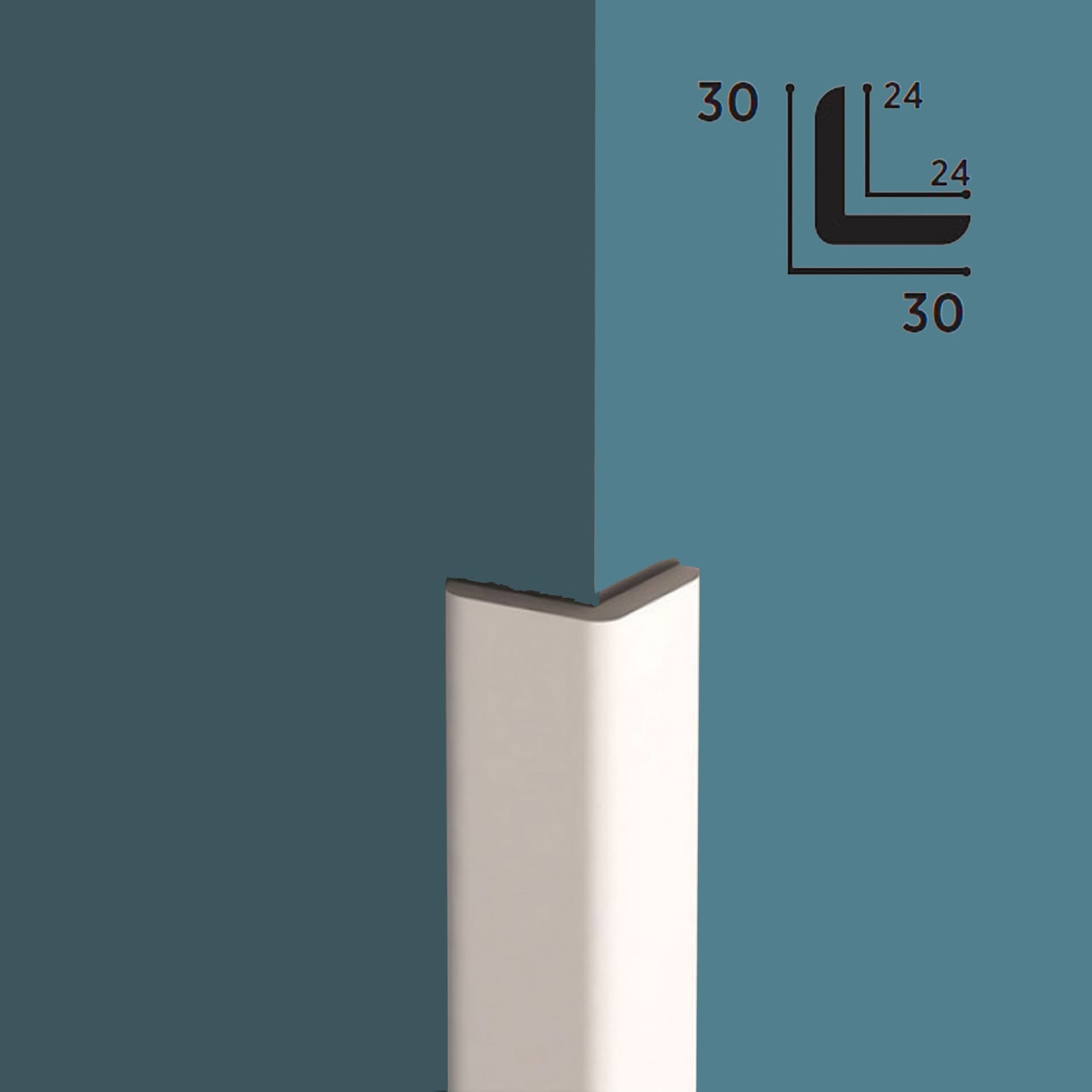 Pacco da 5 barre (12ml) di Profilo Angolare in POLIMERI FeelingWood-HD 30x30mm - BIANCO (prezzo al metro) in Battiscopa Eternal Parquet - Ariano Irpino, commercioVirtuoso.it