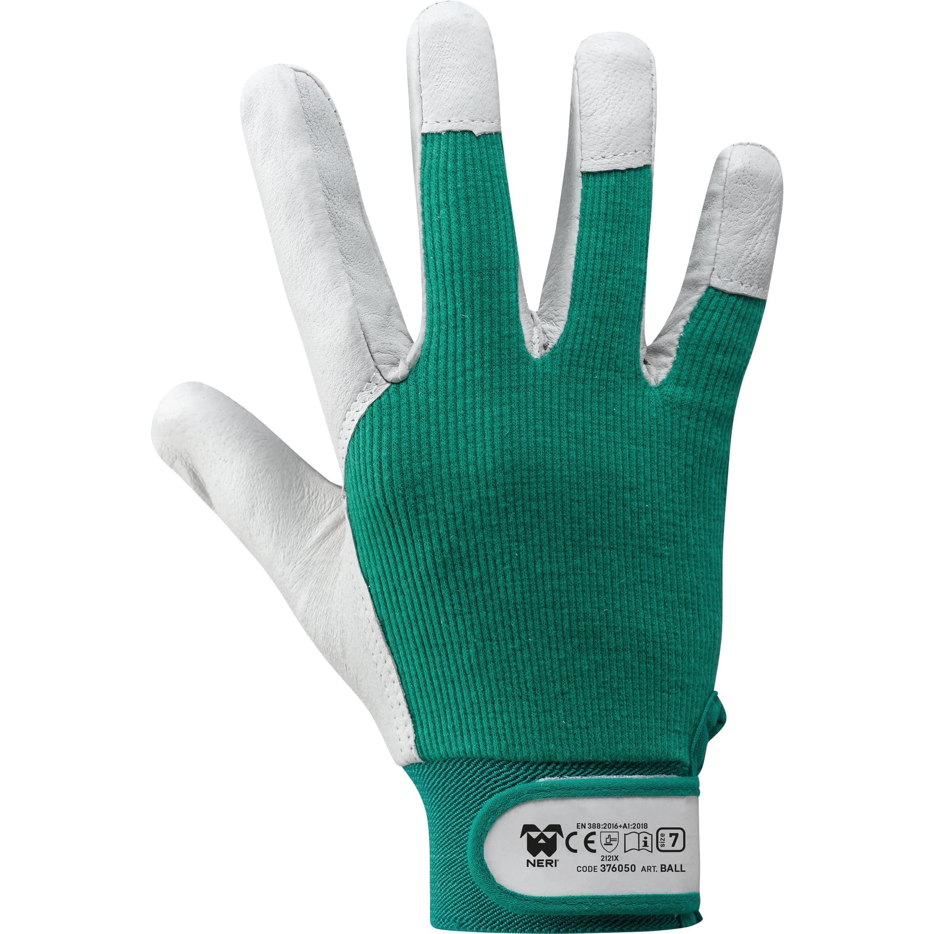 Guanti BALL in Fiore Caprino/Cotone Neri Safety - 7