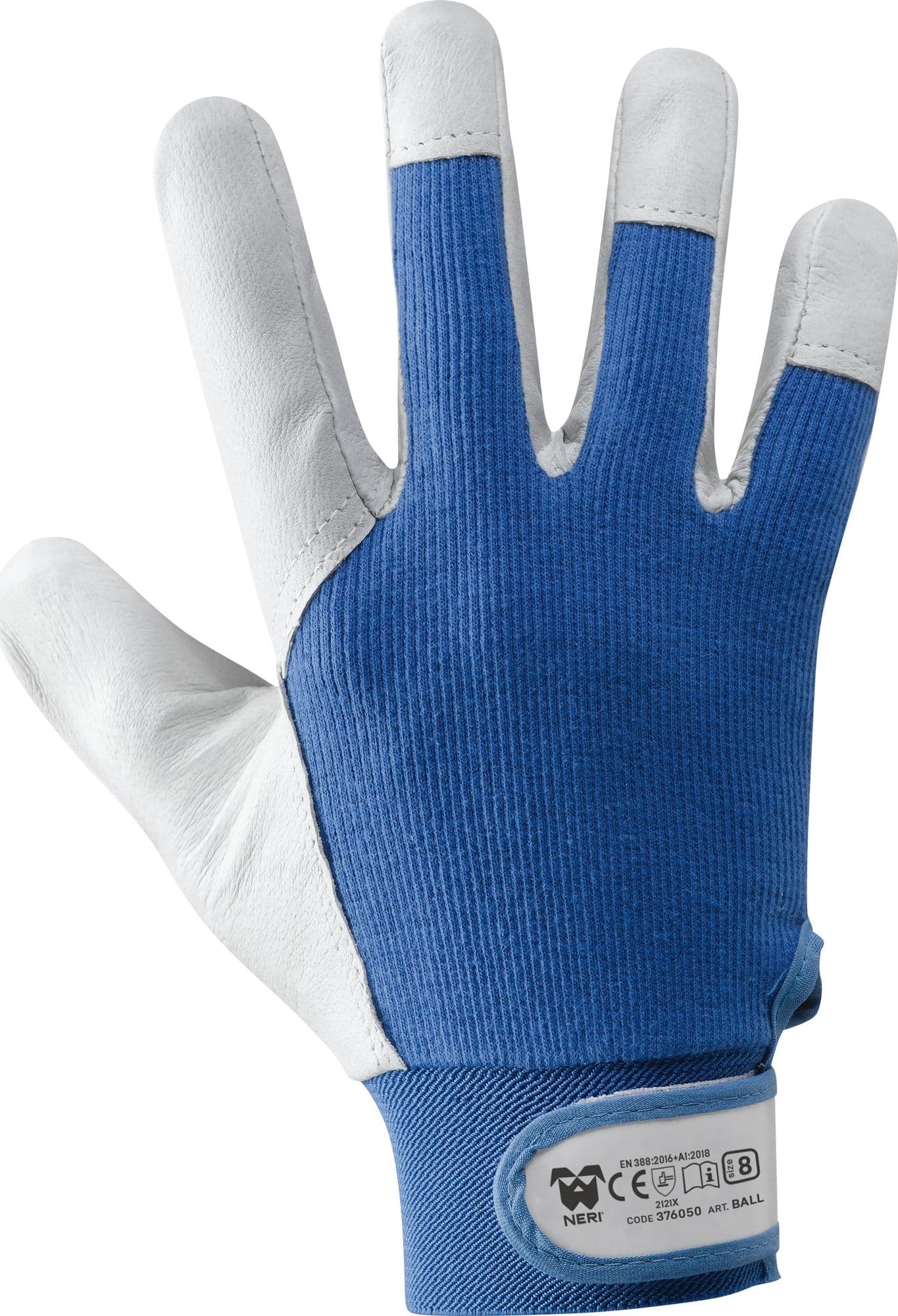 Guanti BALL in Fiore Caprino/Cotone Neri Safety - 3