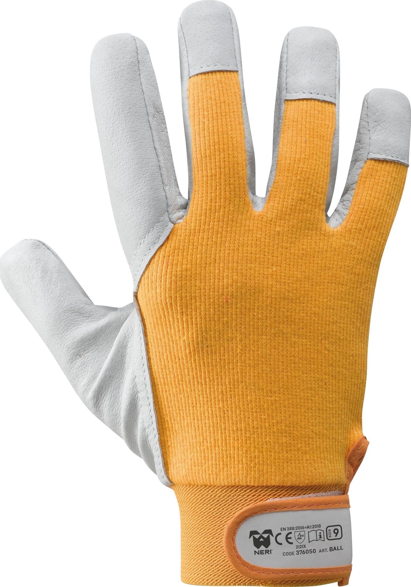 Guanti BALL in Fiore Caprino/Cotone Neri Safety - 4