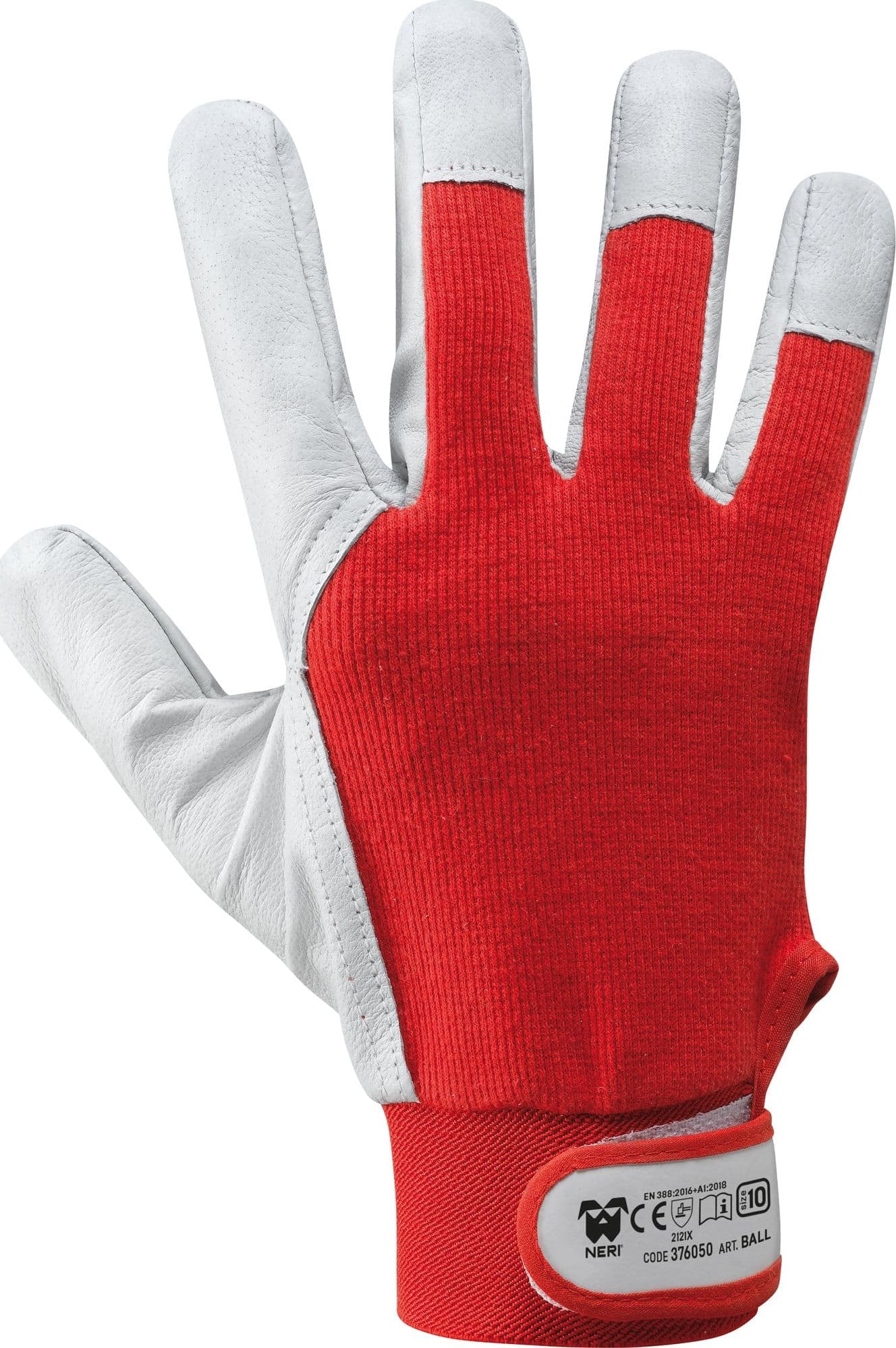 Guanti BALL in Fiore Caprino/Cotone Neri Safety - 5