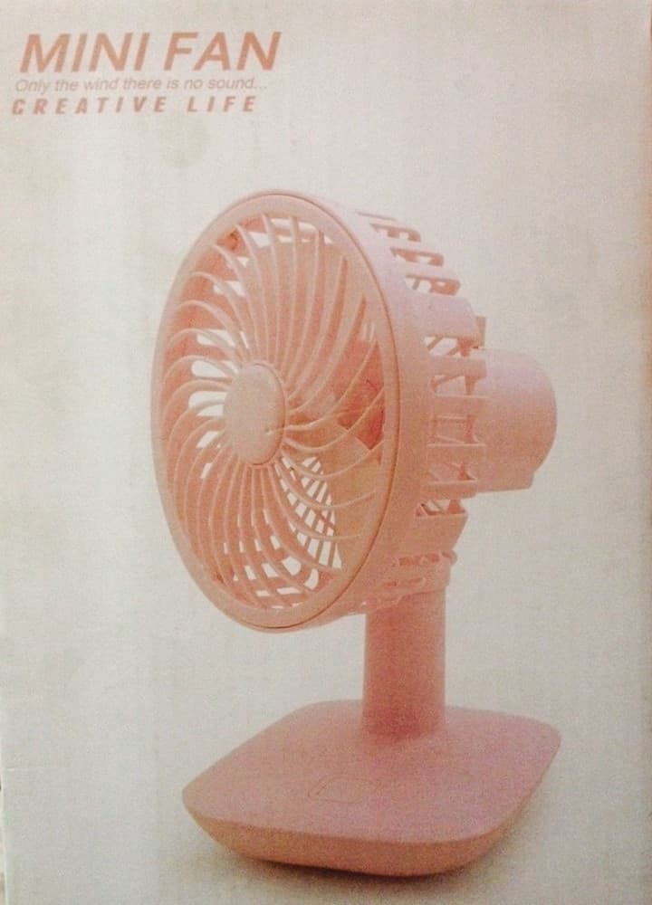 MINI VENTILATORE DA TAVOLO USB SILENZIOSO PORTATILE ALTEZZA REGOLABILE ROTAZIONE 180° - 5