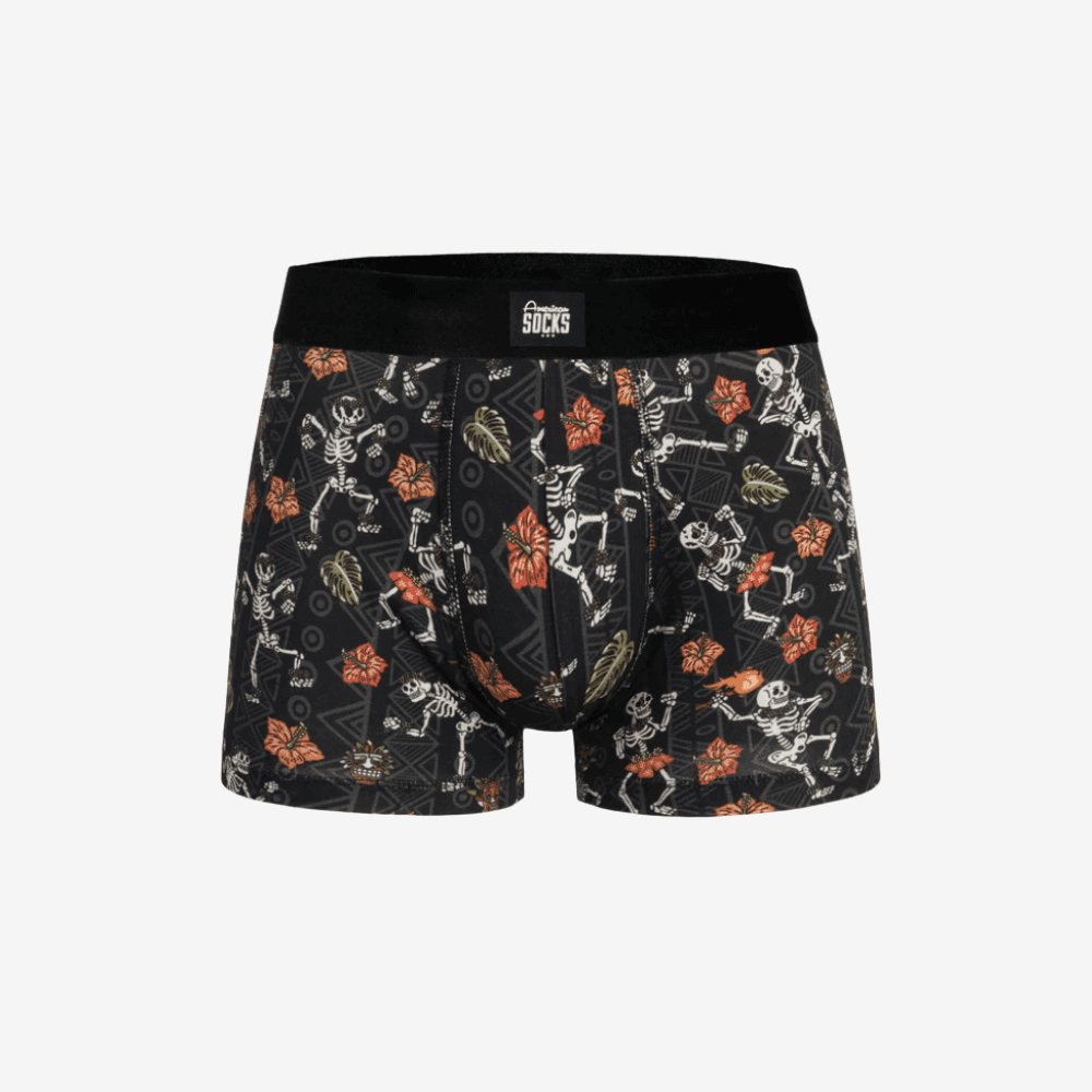 Boxer American Socks Dancing Skeletons - 6
