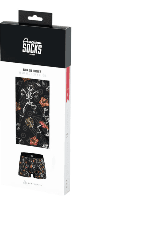Boxer American Socks Dancing Skeletons - 3