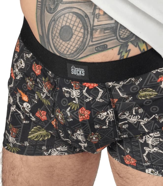 Boxer American Socks Dancing Skeletons - 4
