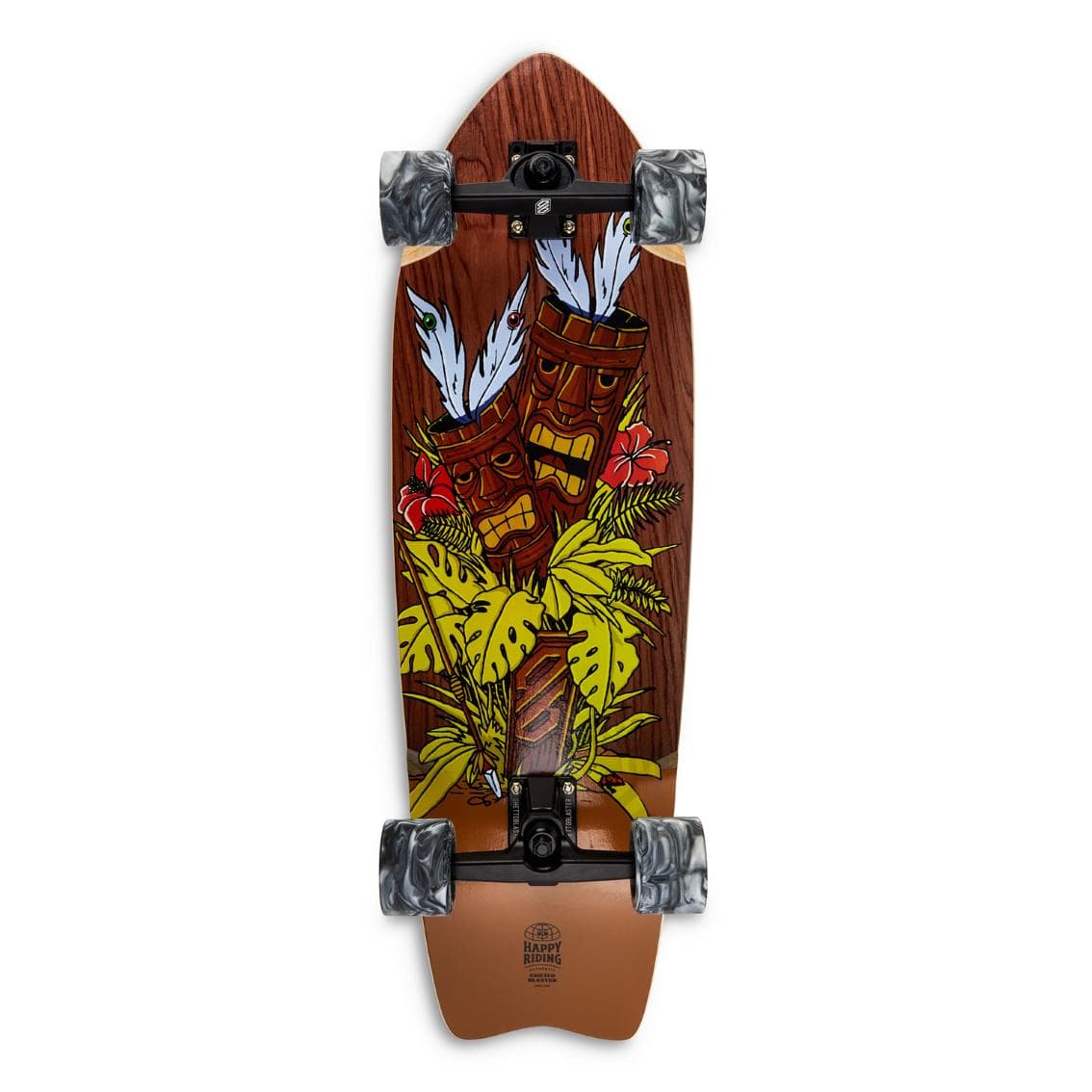 Skateboard Ghettoblaster Surfskate Tiki Token Mogano  Fish tail 32" 9.875" - 14