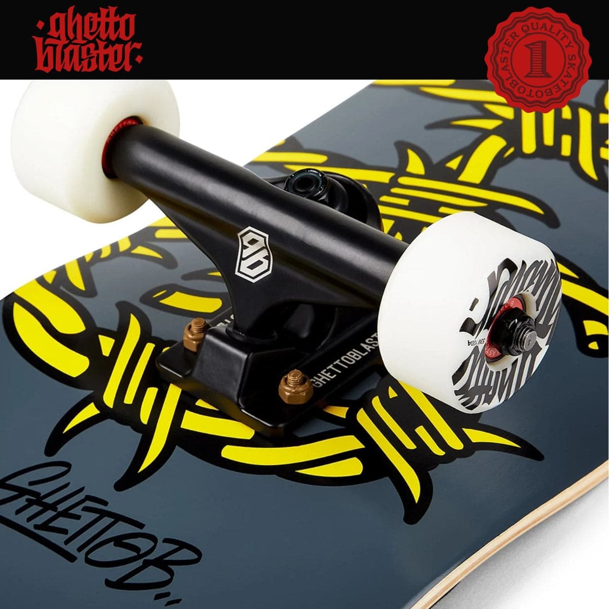Skateboard Ghettoblaster per iniziare Barded Wire grey 7.87"