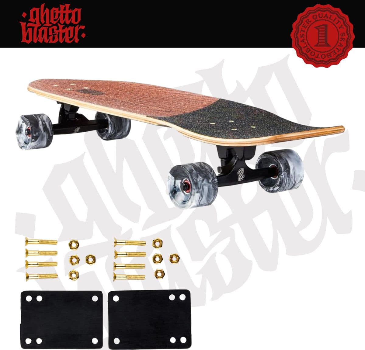 Skateboard Ghettoblaster Surfskate Tiki Token Mogano  32" 9.875" in Skateboard Glad Store - Genova, commercioVirtuoso.it