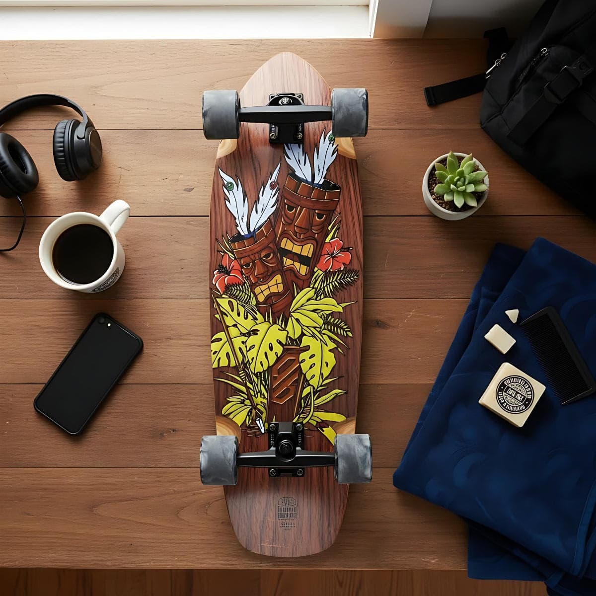 Skateboard Ghettoblaster Surfskate Tiki Token Mogano  32" 9.875" in Skateboard Glad Store - Genova, commercioVirtuoso.it