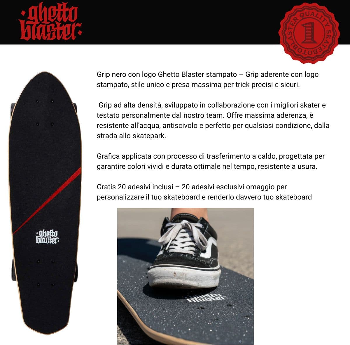 Skateboard Ghettoblaster Cruiser Flame  28.0" - 3