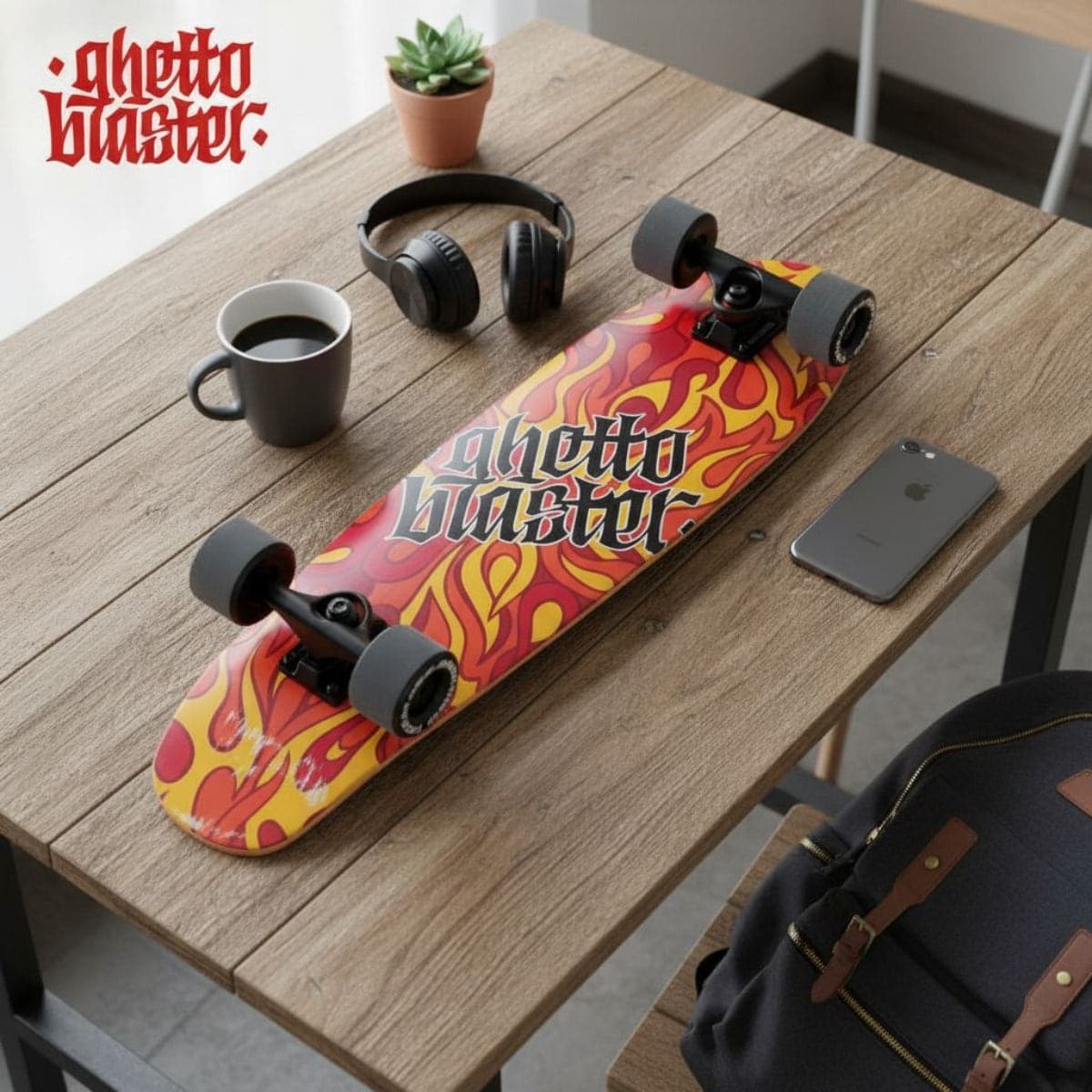 Skateboard Ghettoblaster Cruiser Flame  28.0" - 7