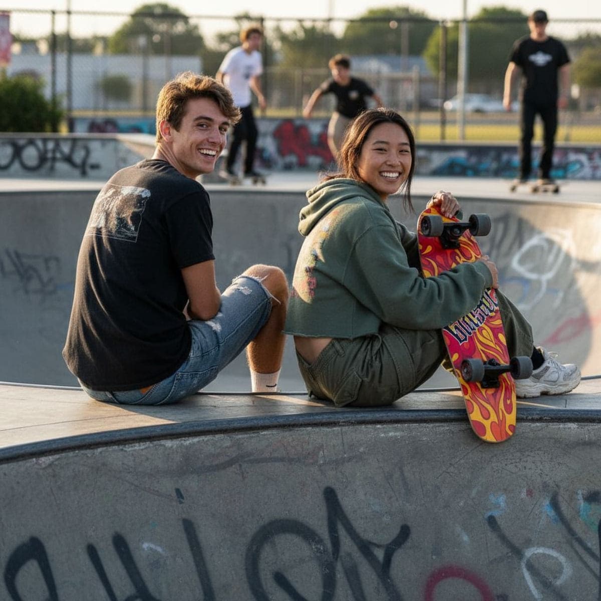 Skateboard Ghettoblaster Cruiser Flame  28.0" - 10