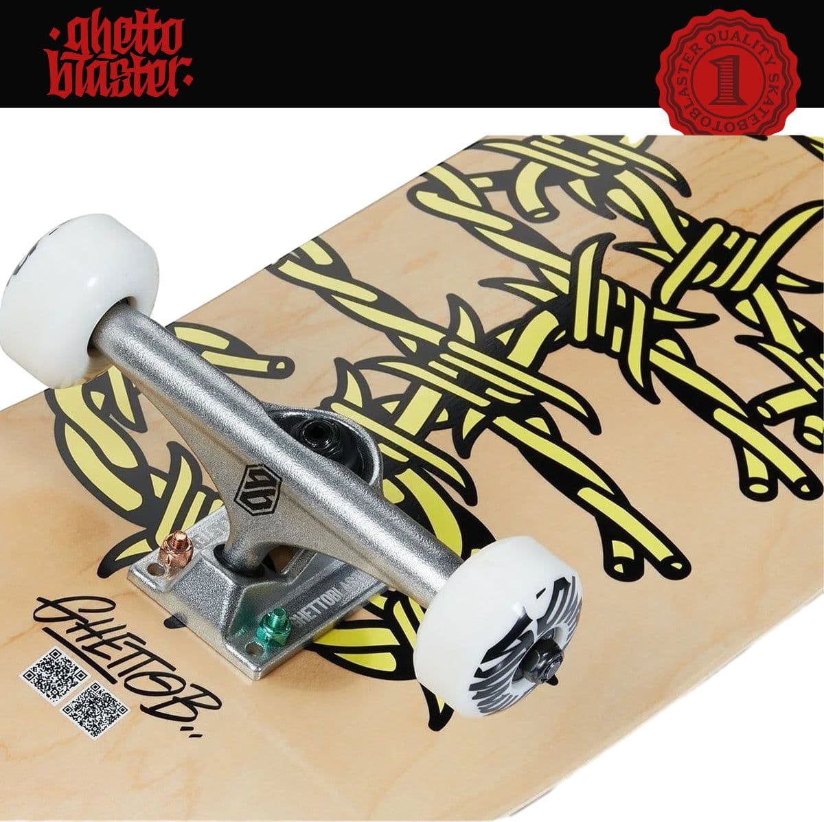 Skateboard Ghettoblaster per iniziare Barbed Wire Natural 8.375"