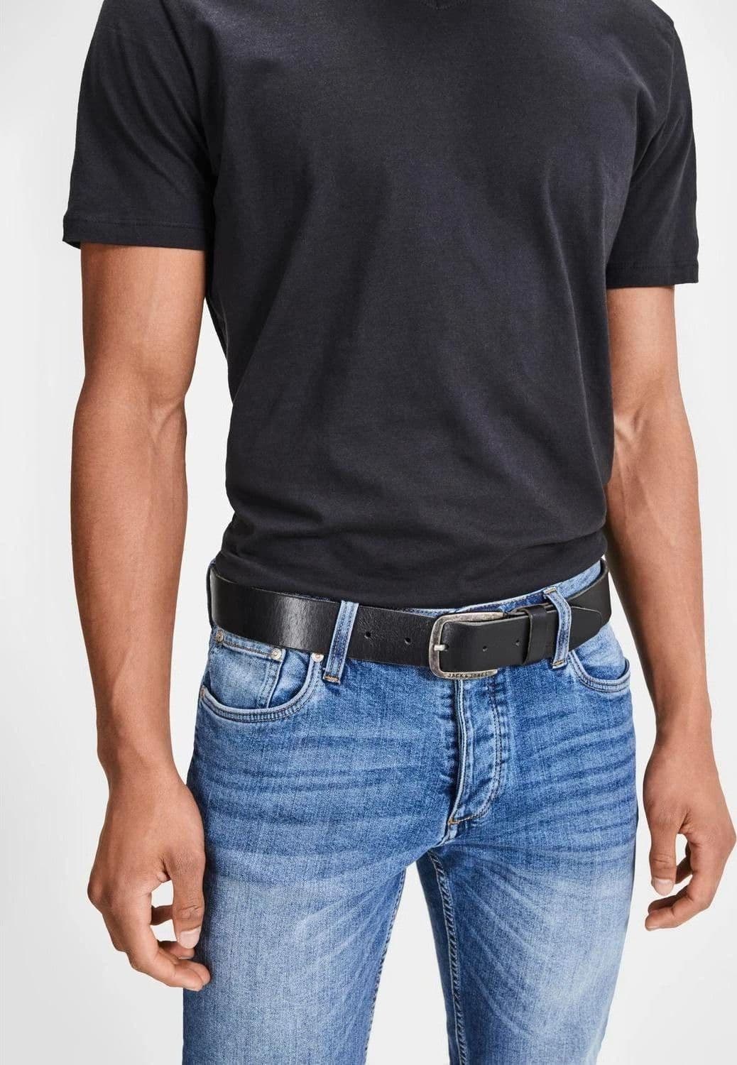 Cintura Jack & Jones Paul leather black