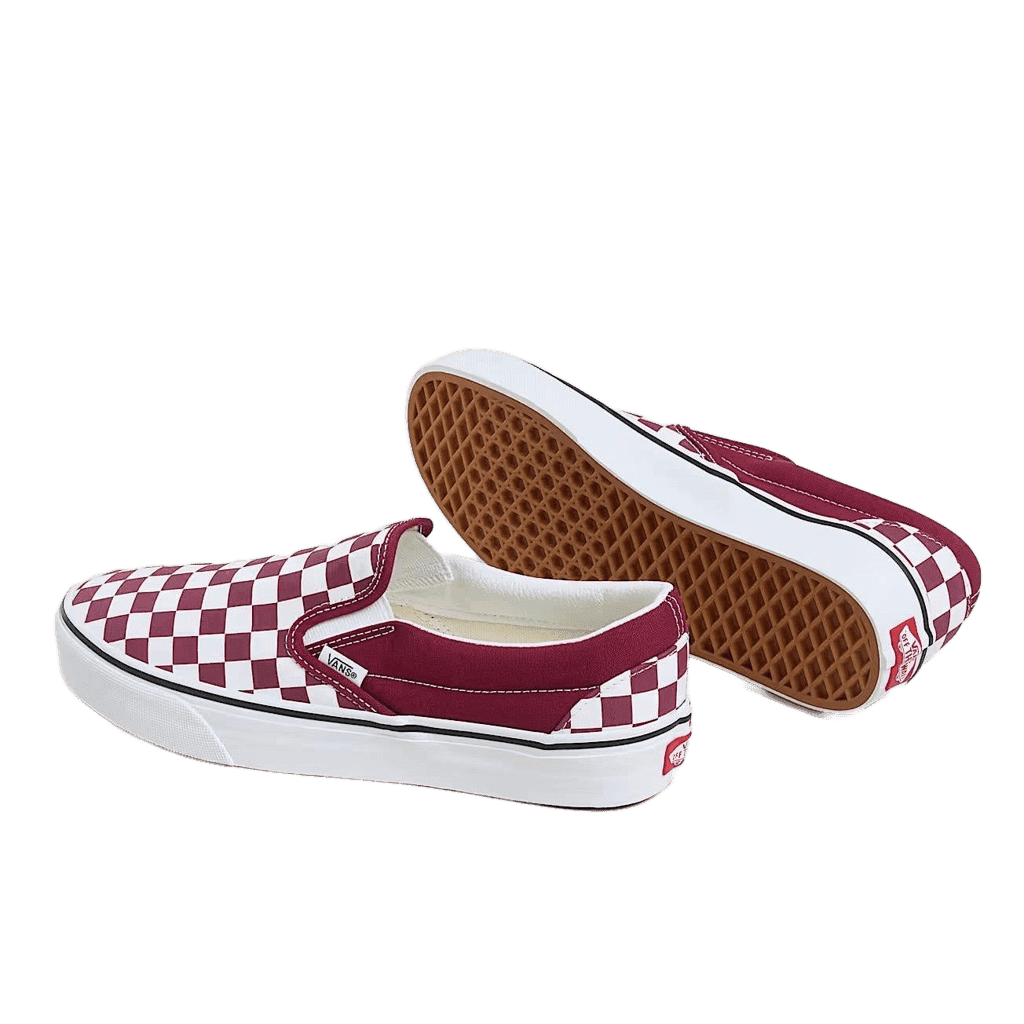 Sneakers Vans Slip-On bordeaux checkerboard - 3