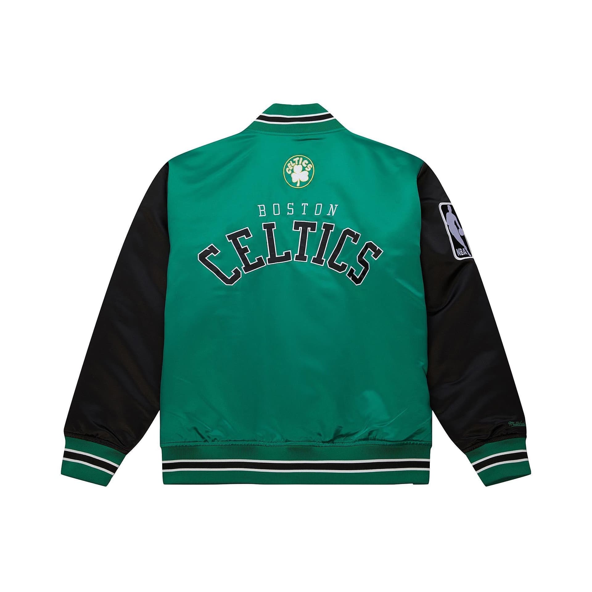 Giacca Mitchell & Ness NBA Primetime Satin Logo Celtics green