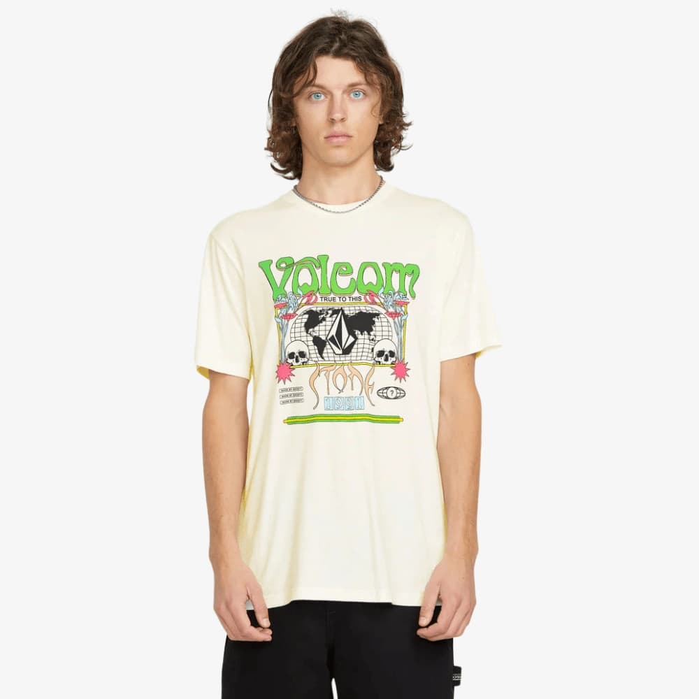 T-shirt Volcom Worldly off white - 3