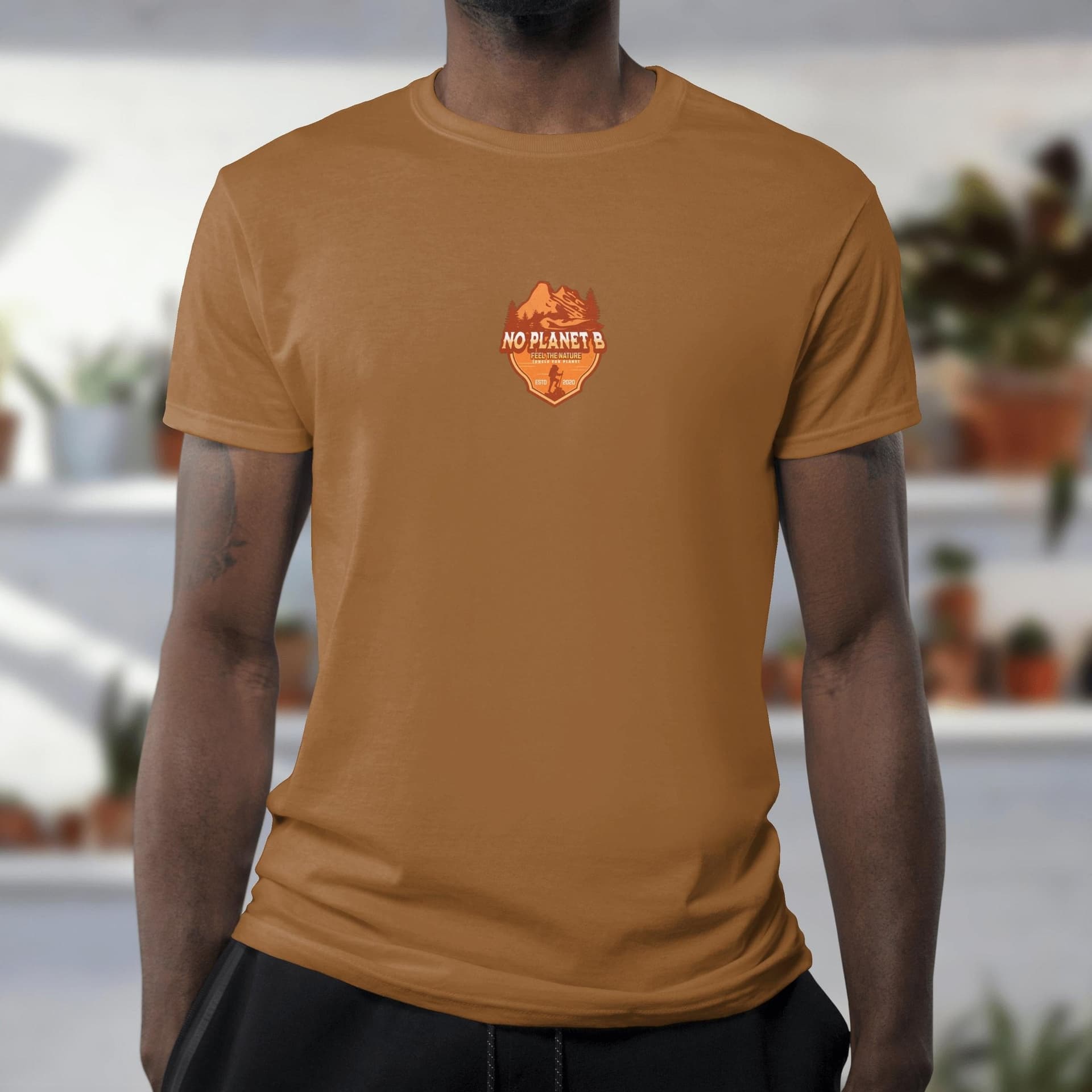 Junglo T-shirt No PlanetB Forest rust