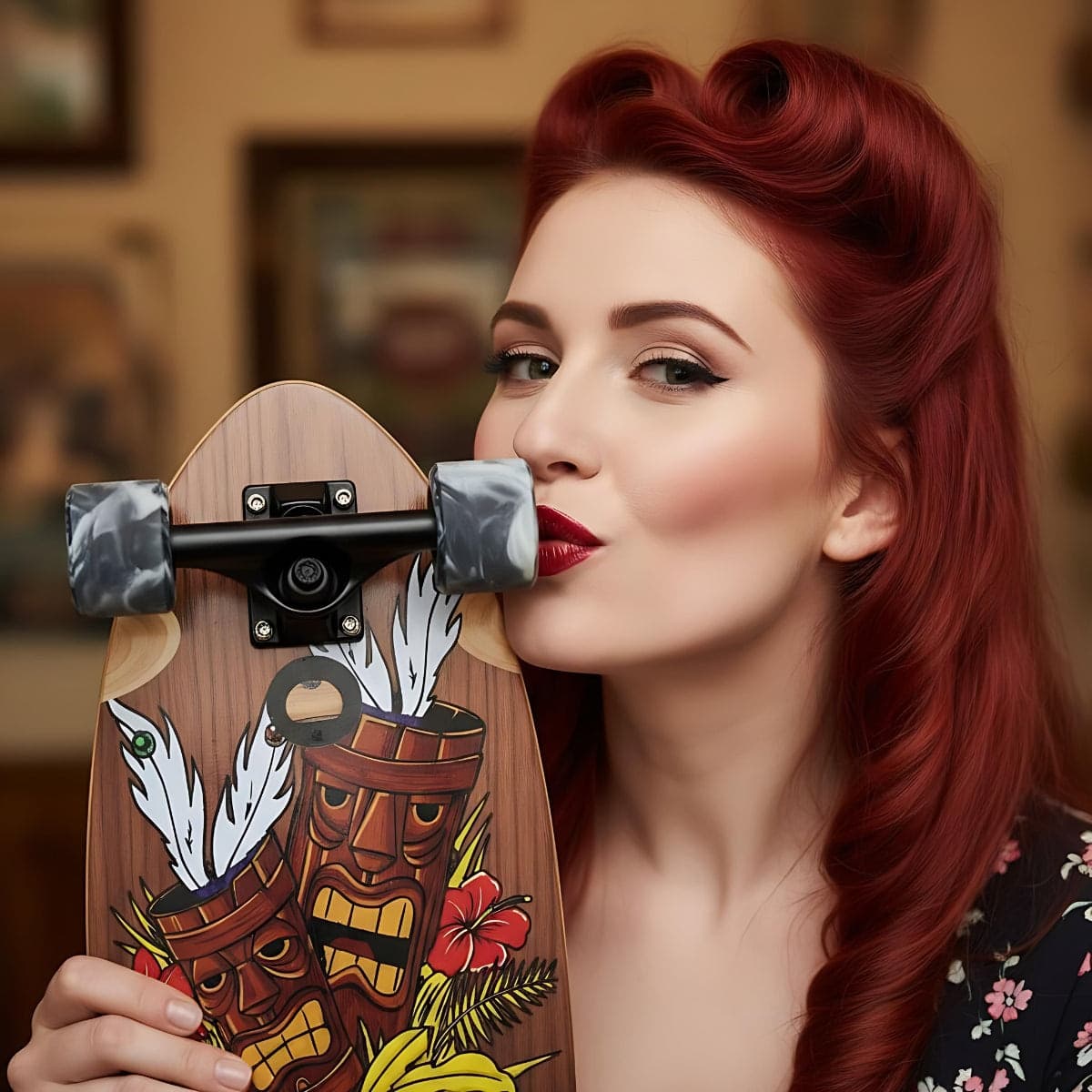 Skateboard Cruiser Ghettoblaster  Mogano Tki Totem Fish Tail  33" -9,5" in Skateboard Glad Store - Genova, commercioVirtuoso.it
