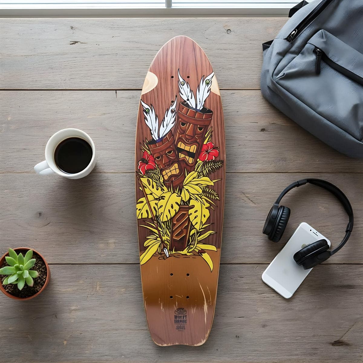 Skateboard Cruiser Ghettoblaster  Mogano Tki Totem Fish Tail  33" -9,5" in Skateboard Glad Store - Genova, commercioVirtuoso.it