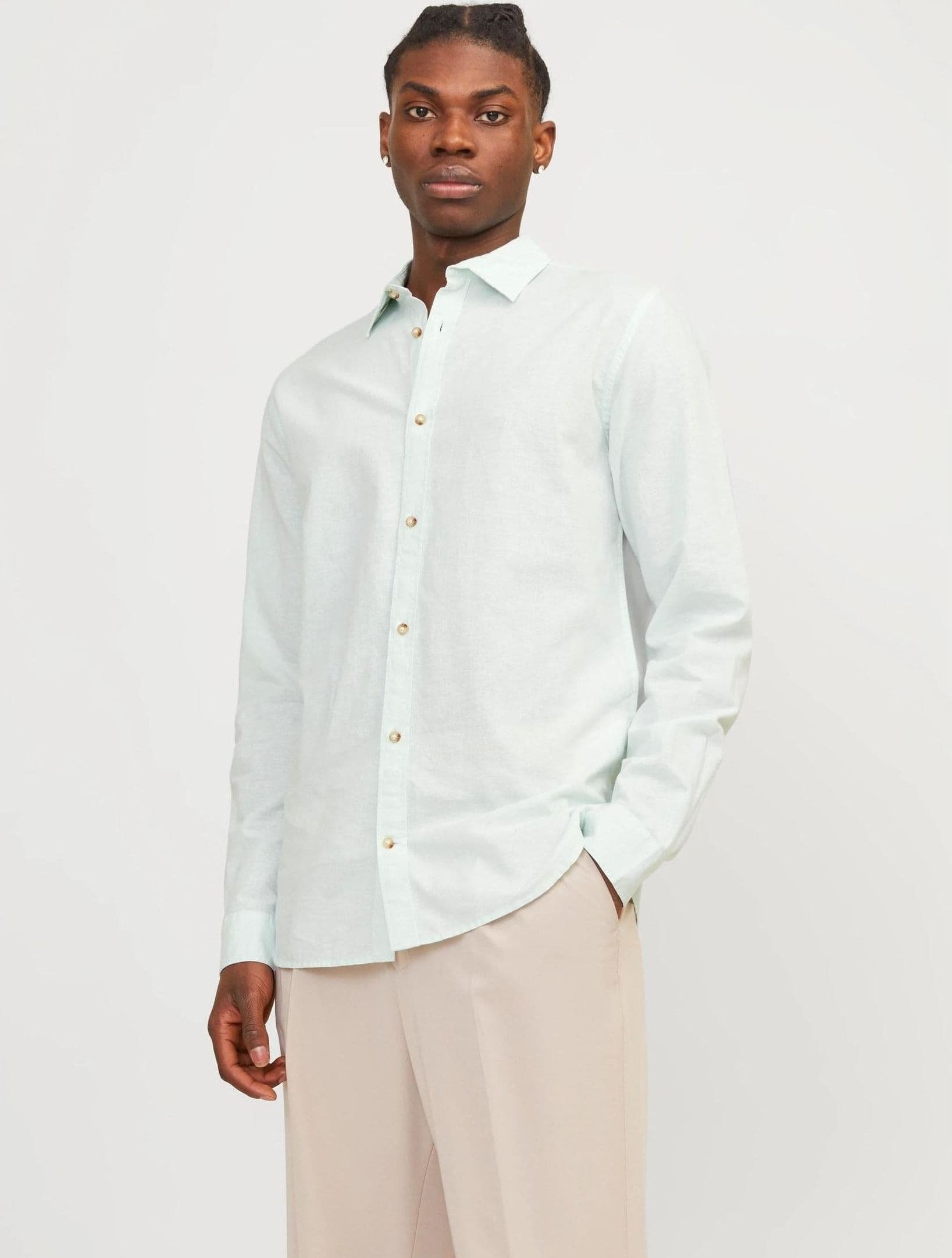 Camicia Jack & Jones Summer Linen Blend soothing sea